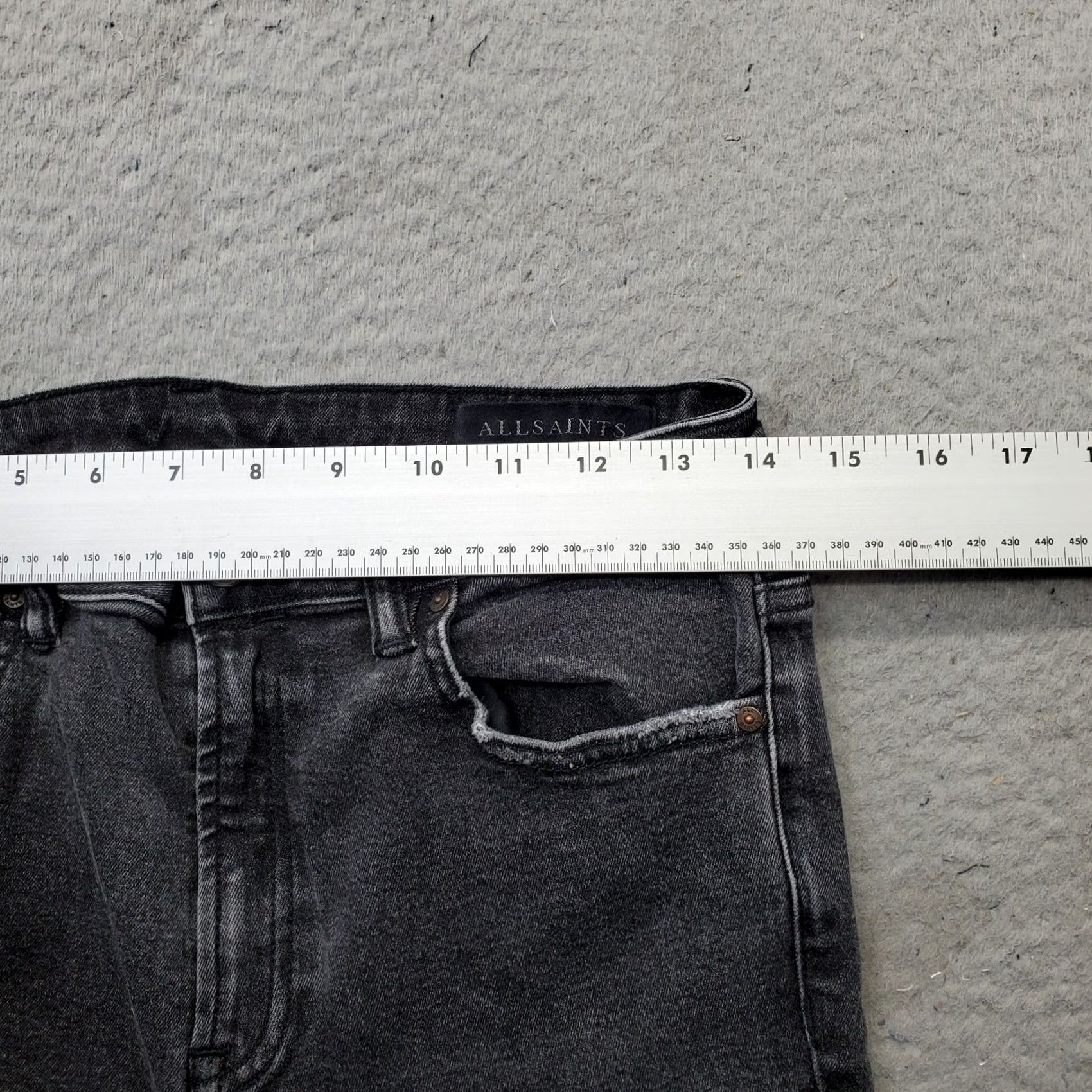 Allsaints AllSaints Jeans Womens 30 Black Denim 5-Pocket Dark Wash Comfort Skinny Leg Size 30" / US 8 / IT 44 - 6 Thumbnail