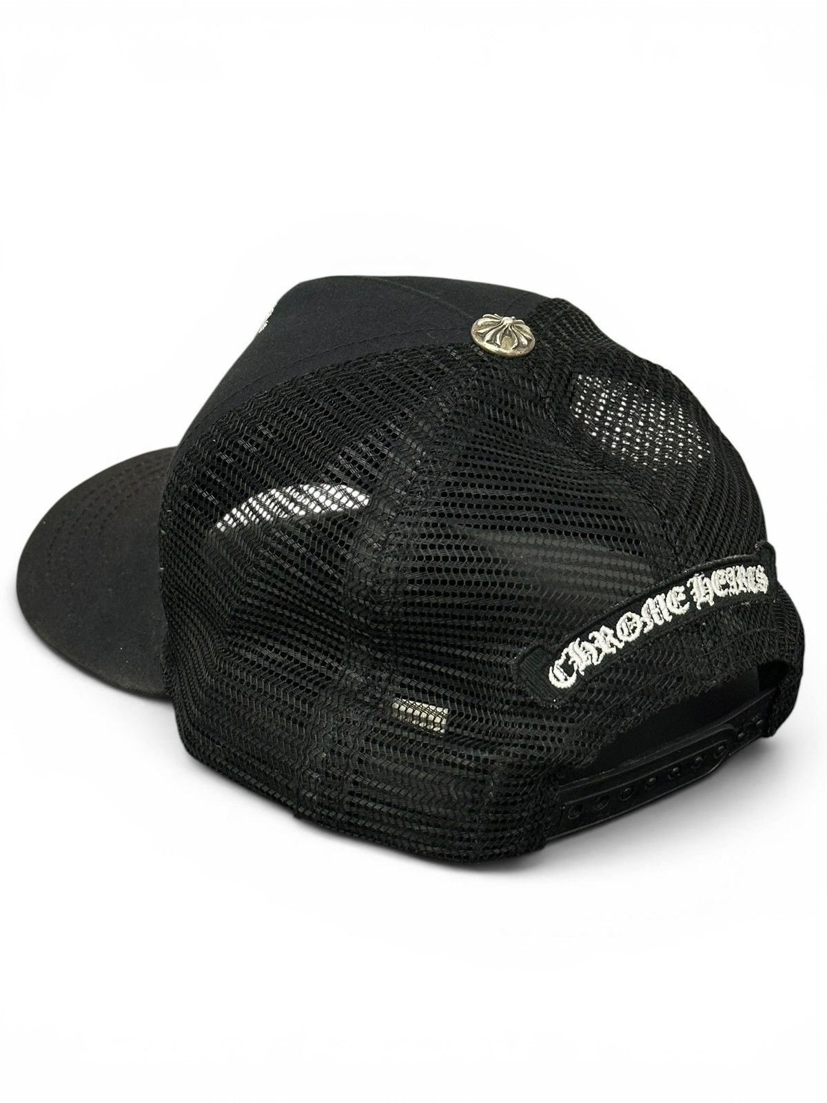 Chrome Hearts Chrome Heart Black Code Logo Trucker Hat Size ONE SIZE - 5 Thumbnail