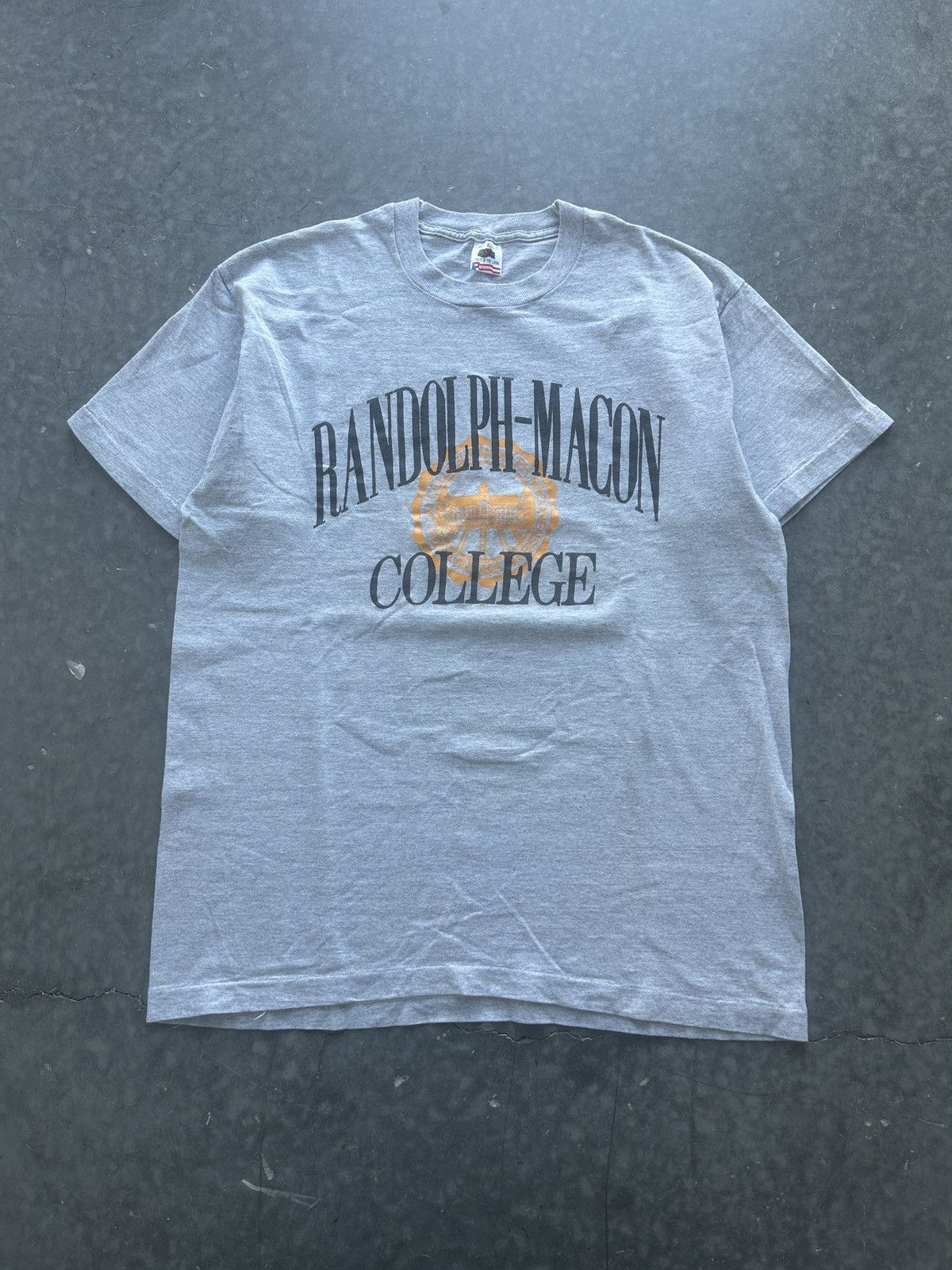 Fruit Of The Loom × Vintage Vintage 90s Randolph Macon College Graphic Tee Size US XL / EU 56 / 4 - 2 Thumbnail