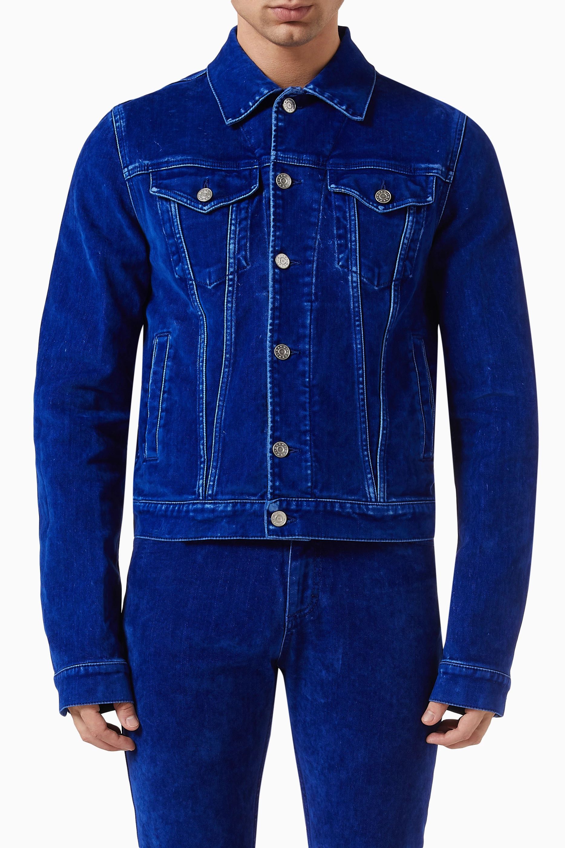 Marni o1y0225 Denim Jacket in Bright Blue Size US M / EU 48-50 / 2 - 1 Thumbnail