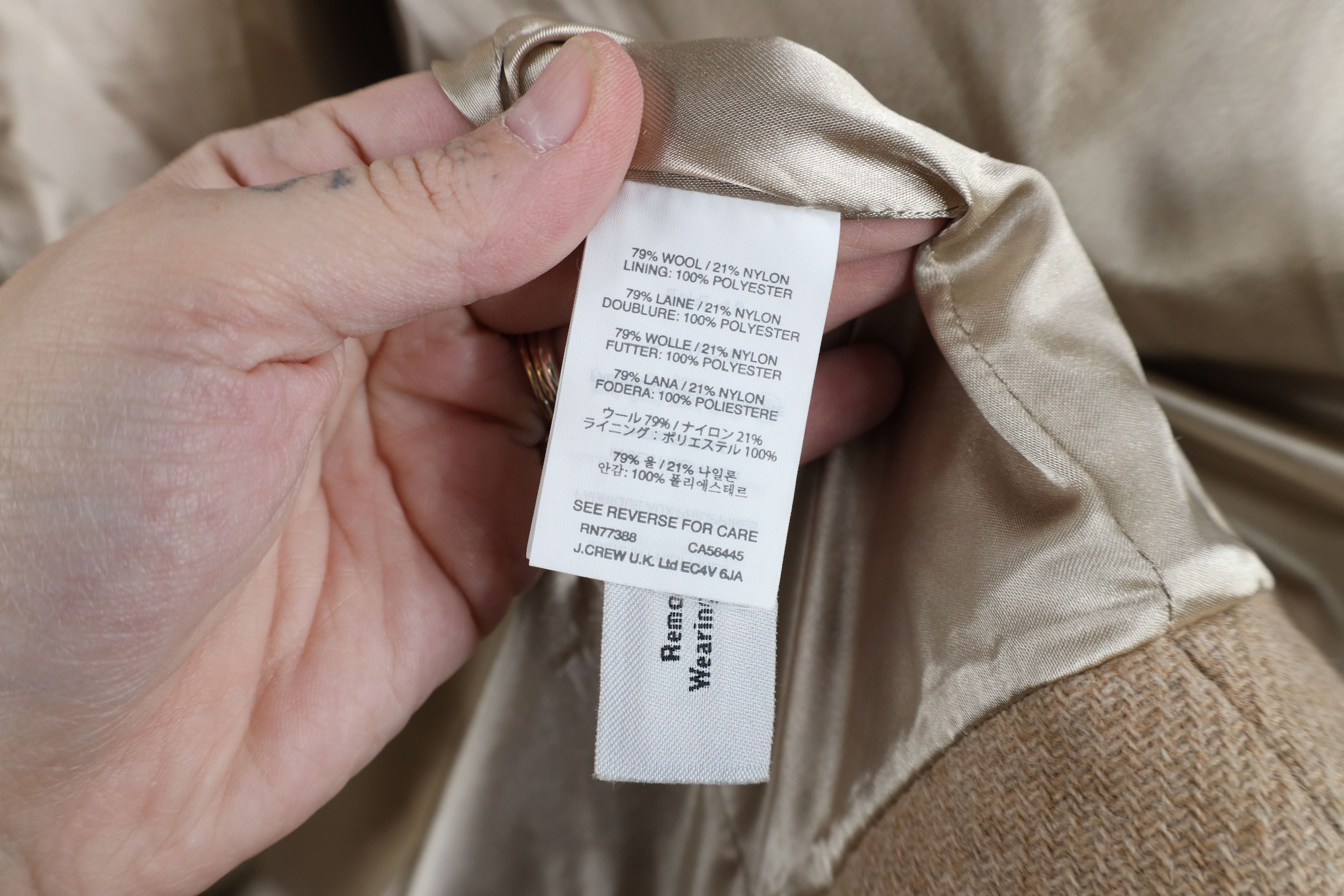 J.Crew J Crew Cloth Nello Gori Cocoon Wool Coat Jacket Beige Size XL / US 12-14 / IT 48-50 - 11 Thumbnail