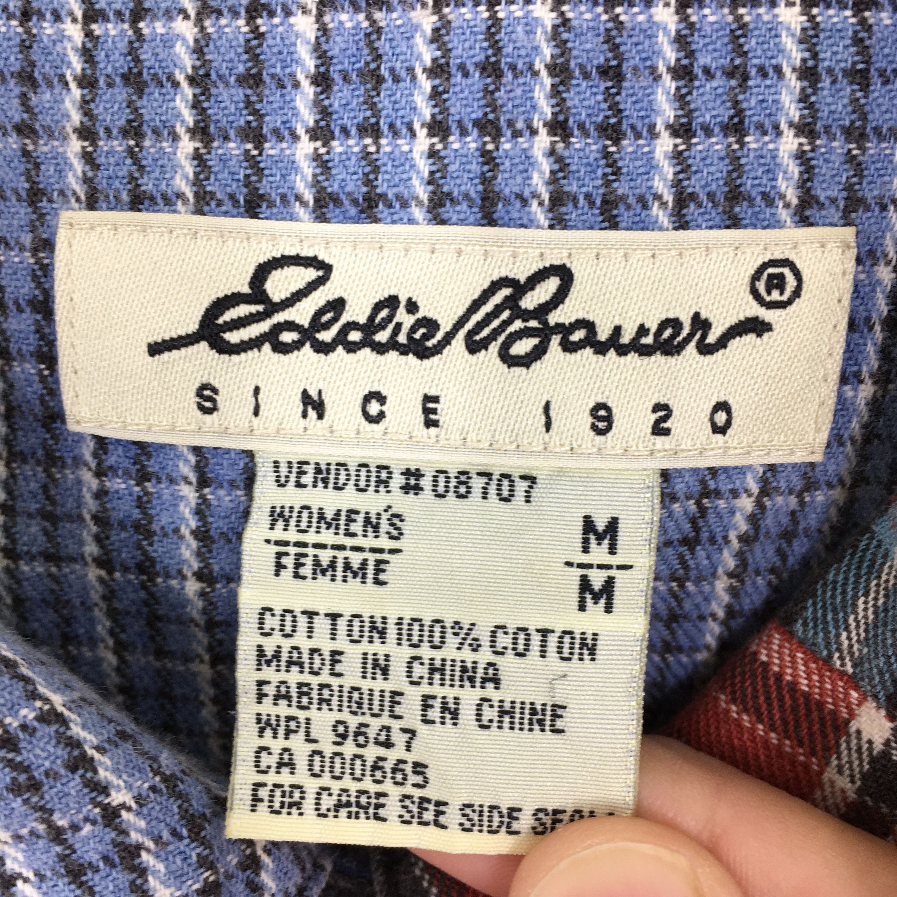 Eddie Bauer × Vintage Vintage Eddie Bauer Patchwork Boro Flannel Shirt Medium Size US S / EU 44-46 / 1 - 6 Thumbnail