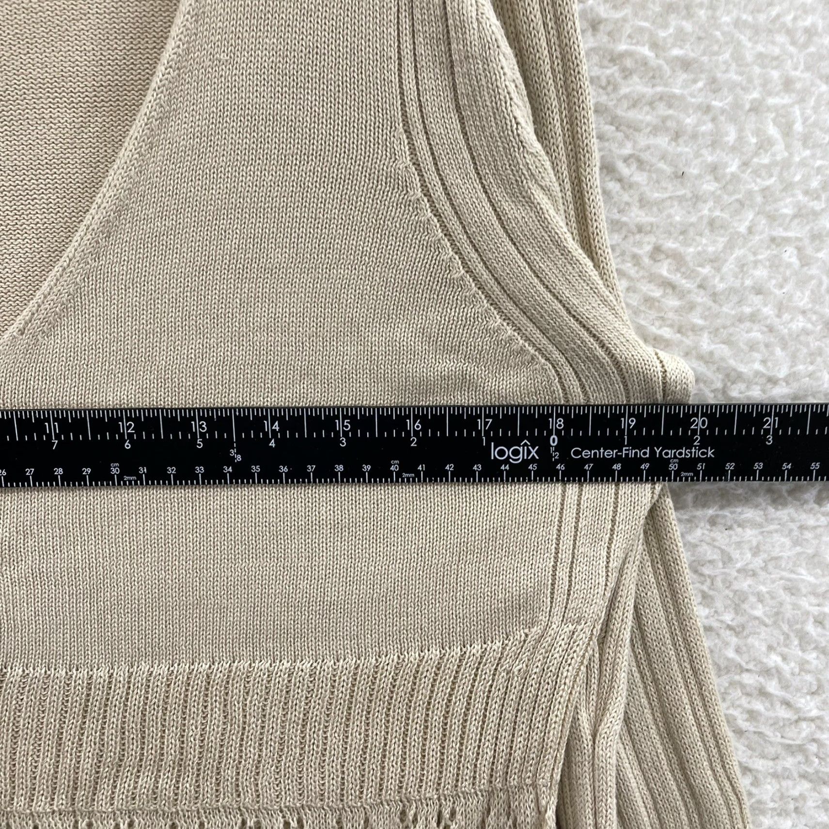 Tommy Hilfiger VINTAGE Tommy Hilfiger Cardigan Sweater XL Beige Knit Grunge Boho Fairy Y2K Size XL / US 12-14 / IT 48-50 - 5 Thumbnail