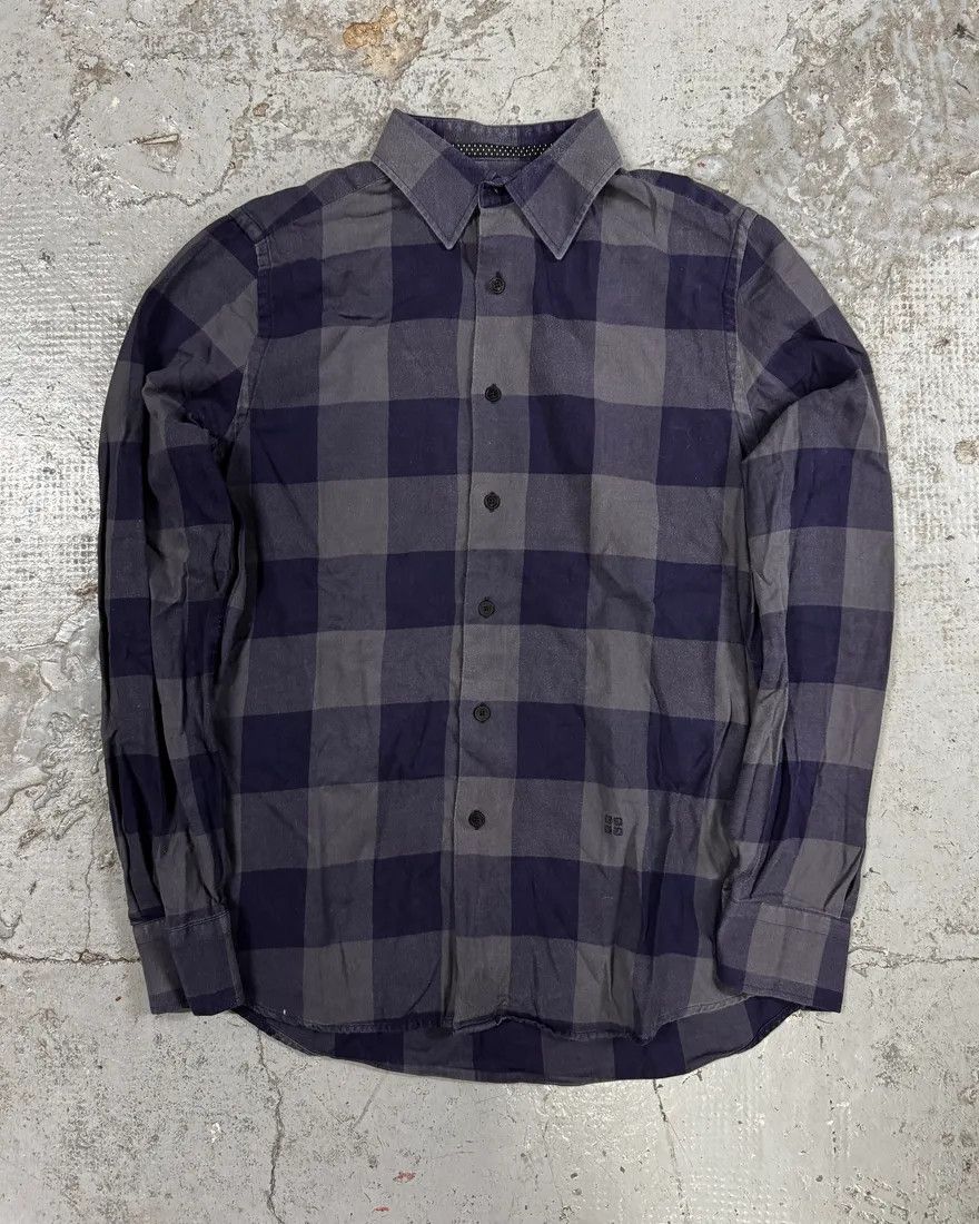 Givenchy Givenchy Grey & Navy Checkered Shirt Size US S / EU 44-46 / 1 - 3 Thumbnail