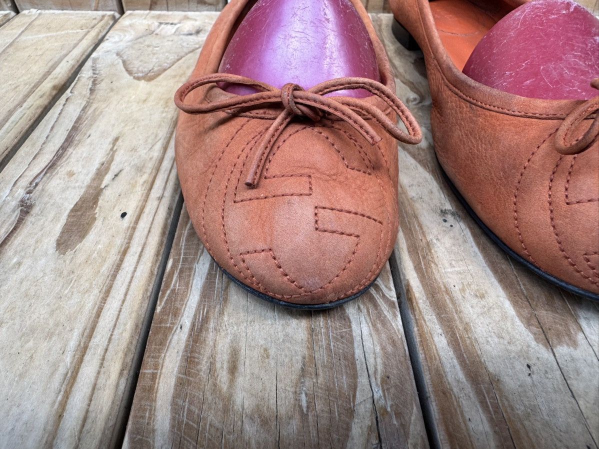 Gucci Gucci Orange women’s leather ballet flats EUR 37 US 7 Size US 7 / IT 37 - 5 Thumbnail