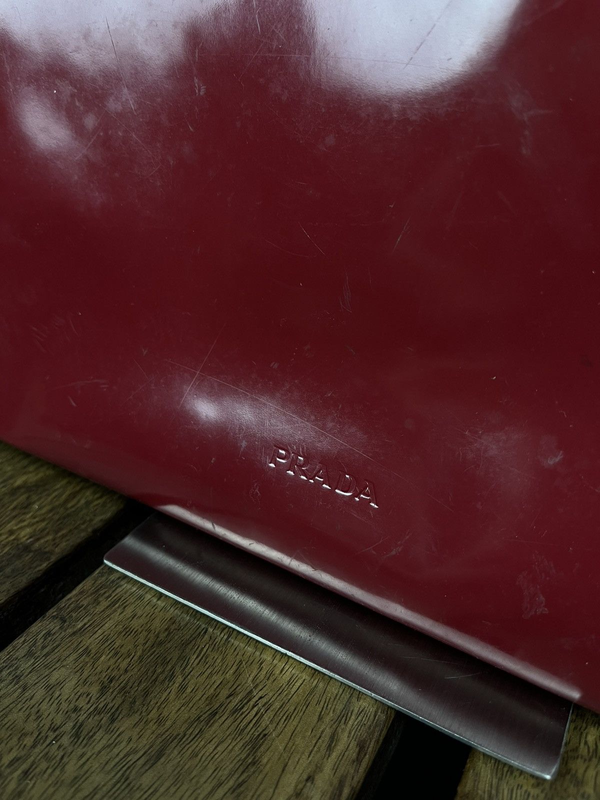 Prada Prada Fall/Winter 1998 Burgundy Patent top handle bag Size ONE SIZE - 5 Thumbnail