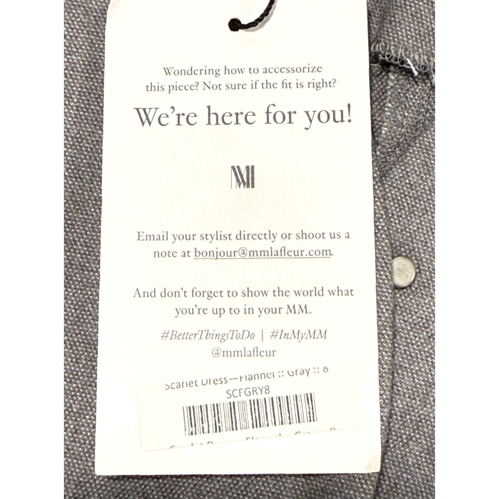 M.M.LaFleur NWT MM LaFleur The Scarlet Dress- Flannel Sz 8 Gray, A-Line Midi Dress, Regular Size 8, Polyester, Polyurethane, Rayon, Gray Size M / US 6-8 / IT 42-44 - 7 Thumbnail