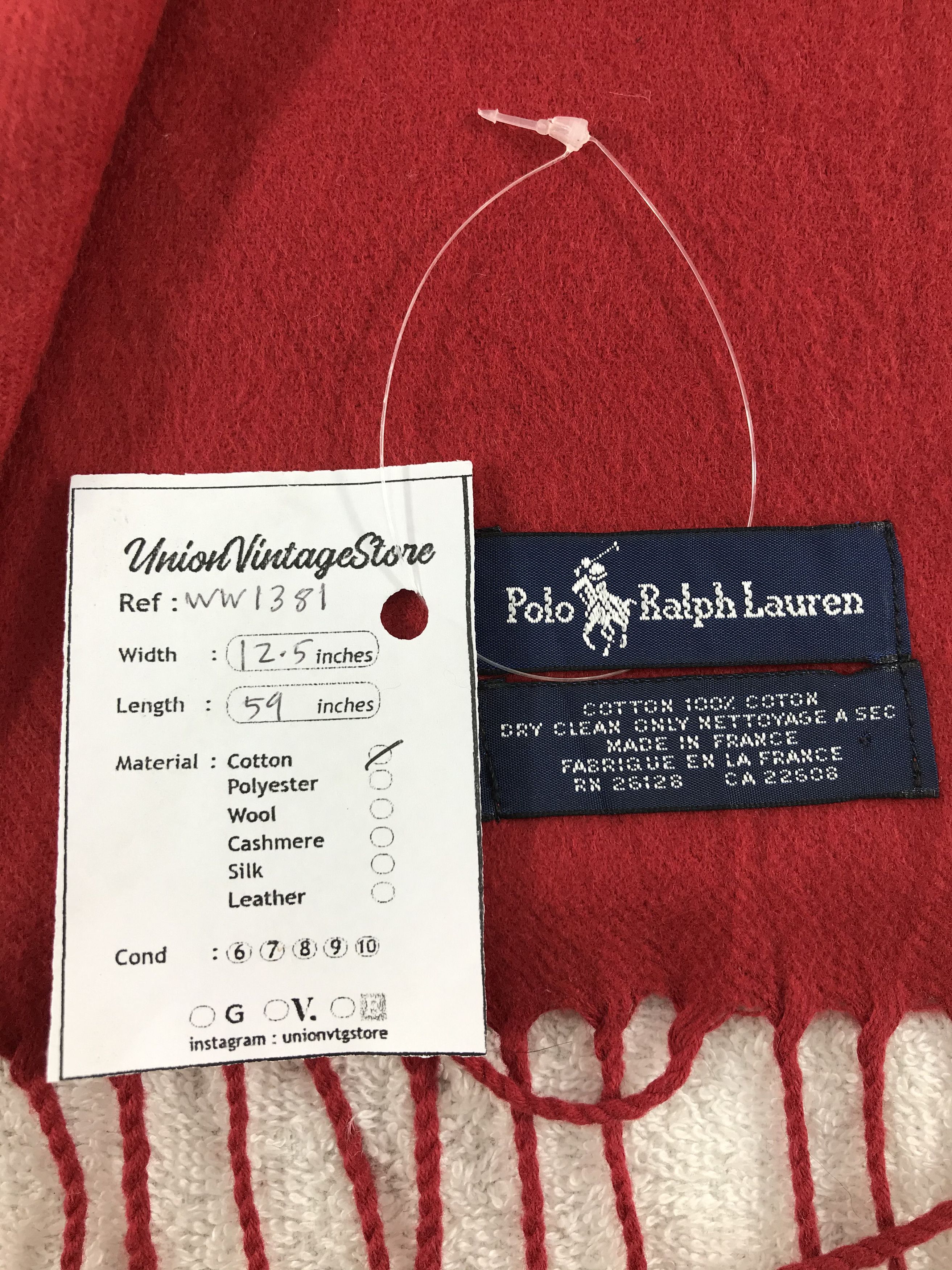 Polo Ralph Lauren × Vintage Polo Ralph Lauren Scarf / Muffler / Neckwear - WW1381 Size ONE SIZE - 5 Thumbnail