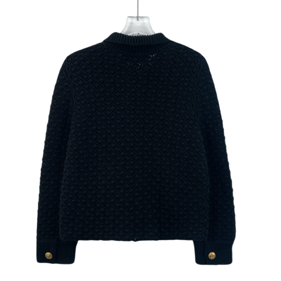 Dior Christian Dior Black Wool Cardigan with Gold Buttons (36 XS) Size XS / US 0-2 / IT 36-38 - 8 Thumbnail