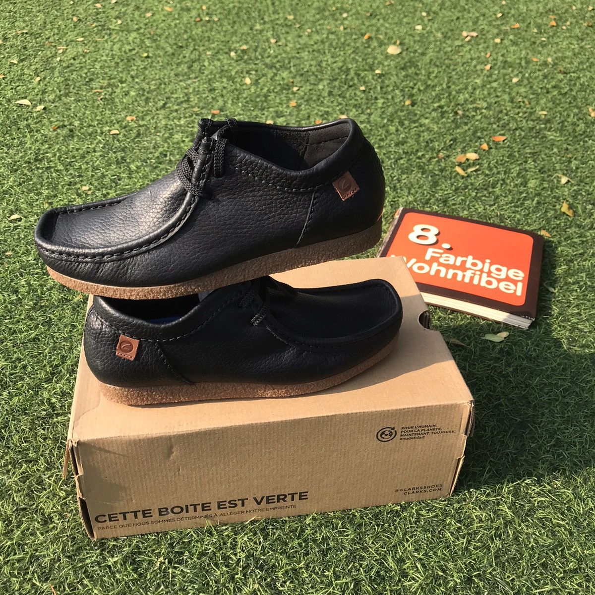 Clarks × Leather Clarks Wallabee Wallabees Shacre II Run Black Leather Size US 6.5 / EU 39-40 - 17 Thumbnail