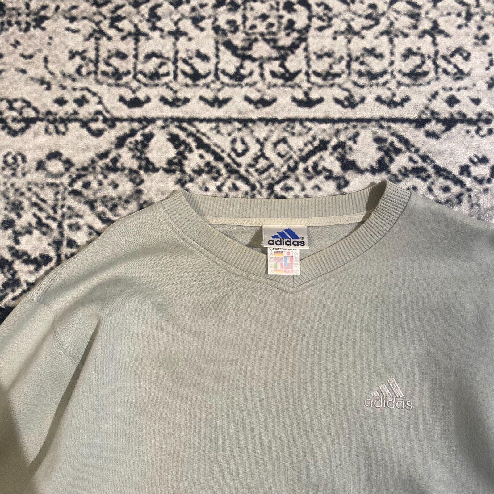 Adidas × Vintage Vintage Adidas Unisex Mint Green Cotton Crewneck Size L Size US L / EU 52-54 / 3 - 6 Thumbnail