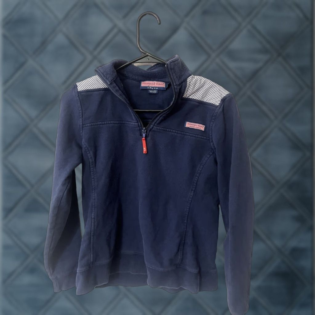 Vineyard Vines Vineyard Vines Womens 1/4 Zip Classic Patchwork Shoulder Shep Shirt XS Blue Sweatshirt Zip Womens XS Size XS / US 0-2 / IT 36-38 - 1 Thumbnail