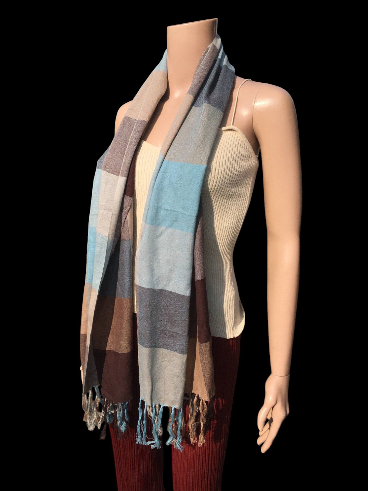 Yohji Yamamoto Y's For Men Yohji Yamamoto Unisex Cotton Tassel Scarf Shawl Size ONE SIZE - 2 Thumbnail