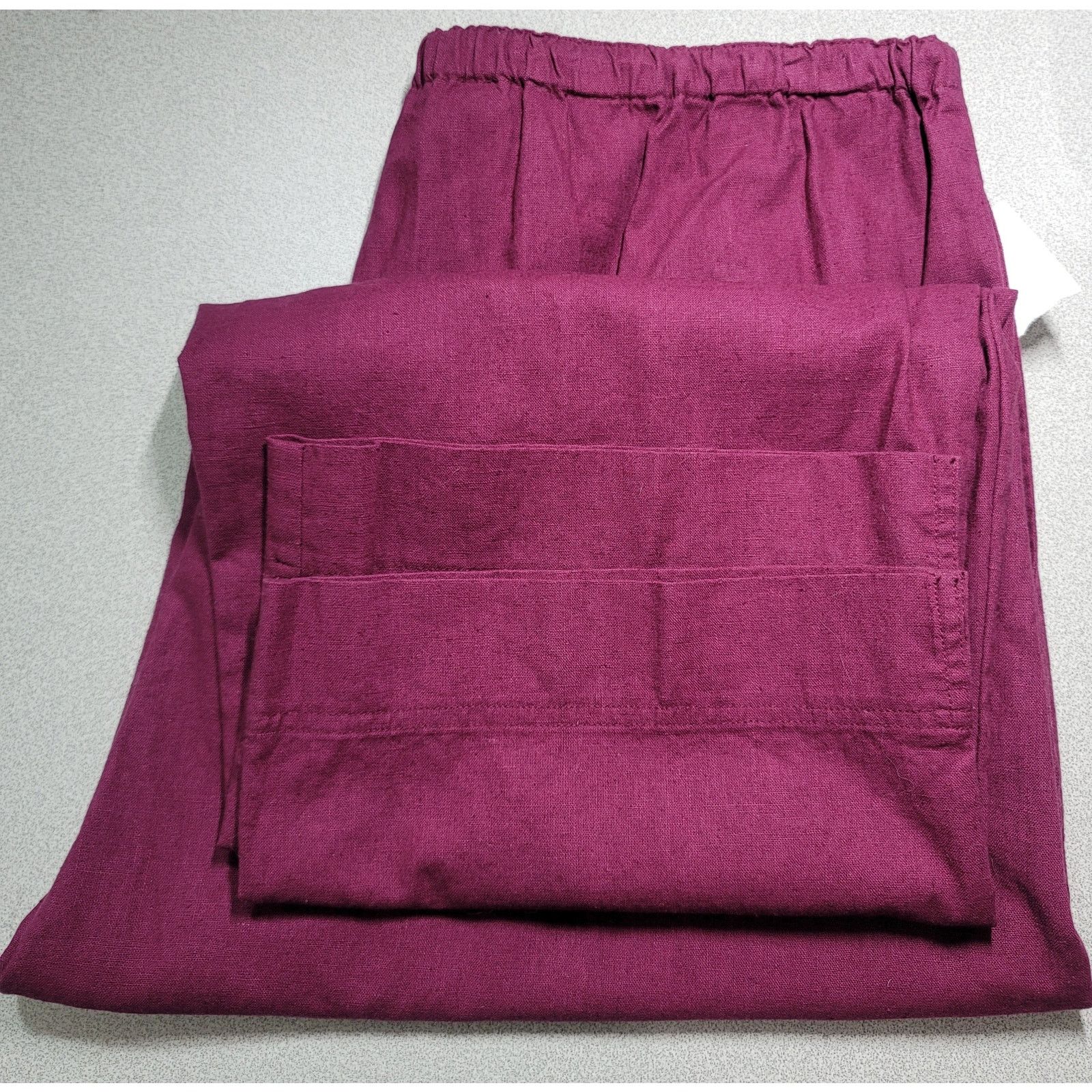 Other Three Hearts Burgundy Cropped Drawstring Pants XL NWT Size 34" / US 12 / IT 48 - 5 Thumbnail