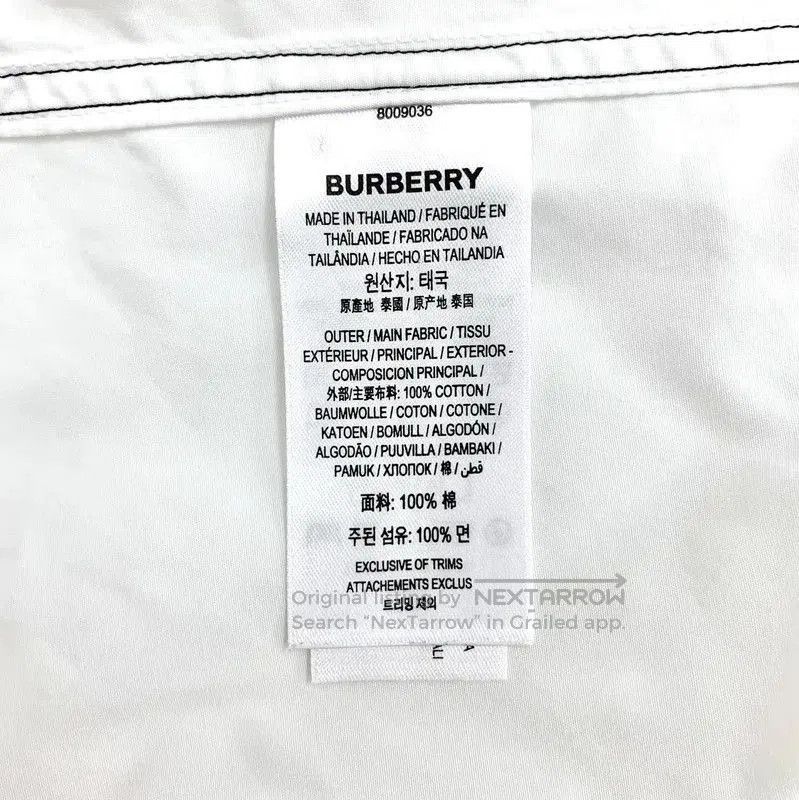 Burberry Burberry White Cotton Women's Dress Shirt. Size XXS / US 00 / IT 34 - 6 Thumbnail
