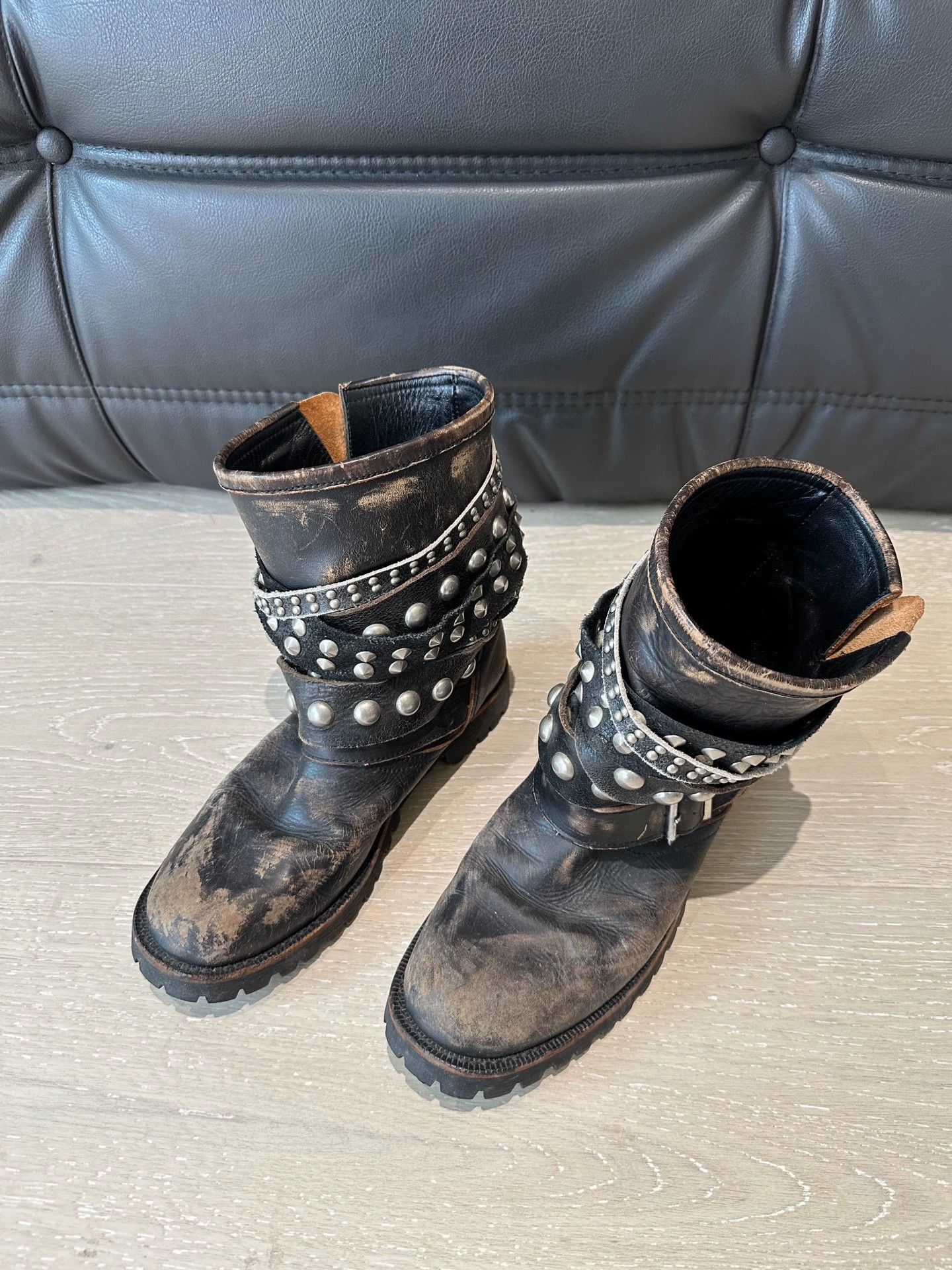 Comme des Garcons CDG Tao Rivet Wrap Distressed Boots XS (37-38) Size US 7 / IT 37 - 3 Thumbnail