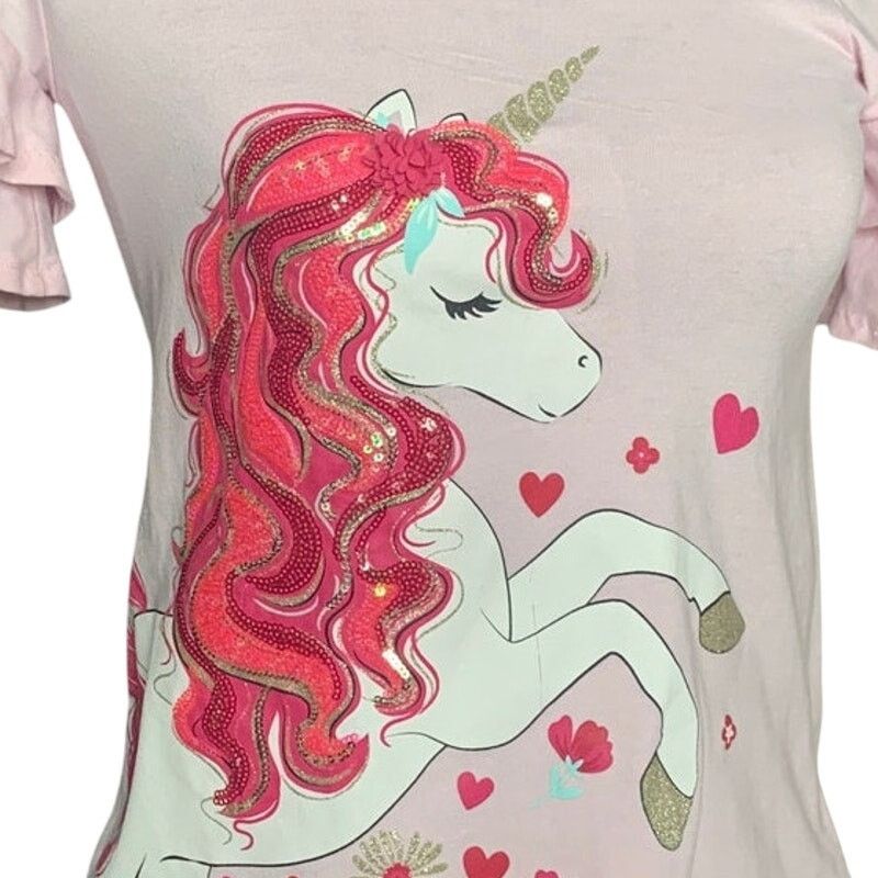 Isaac Mizrahi Isaac Mizrahi Girls' Sequin Unicorn Top Pink Size 12 Large Size L / US 10 / IT 46 - 2 Thumbnail