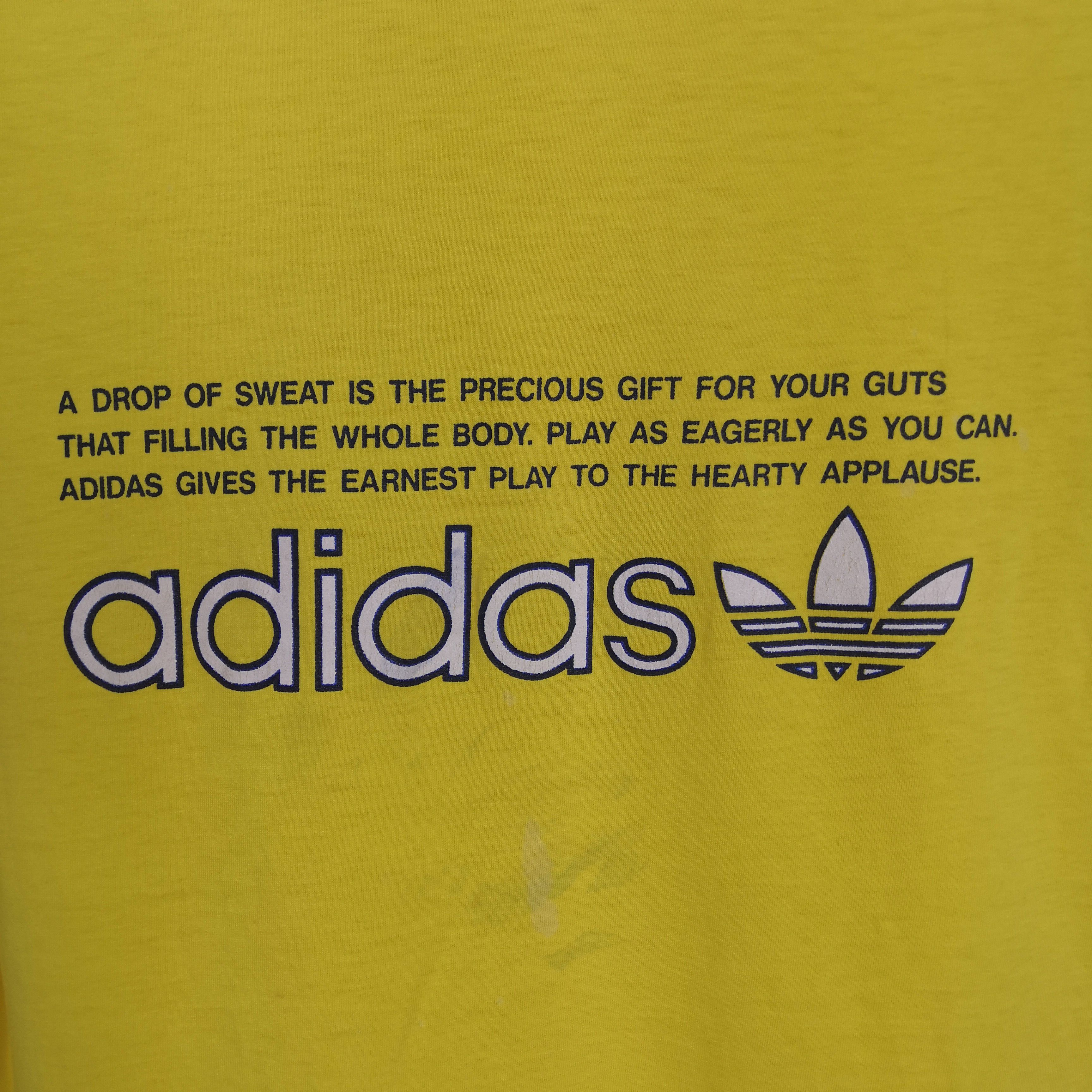 Adidas Vintage 80s Adidas T-Shirt Adidas Trefoil Crewneck 56789 Size S / US 4 / IT 40 - 3 Thumbnail