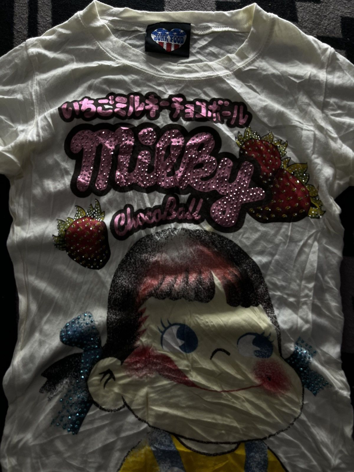 Hysteric Glamour 2000s junk food milky choco ball distressed glitter tshirt Size M / US 6-8 / IT 42-44 - 3 Thumbnail