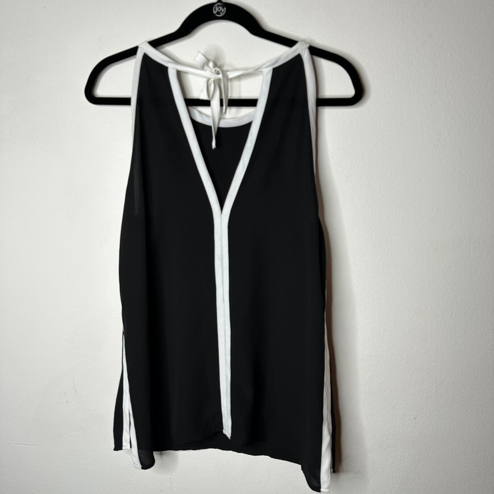 Other FATE Black & White Lined Stripe Tie Side Back Halter Top S Size S / US 4 / IT 40 - 6 Thumbnail