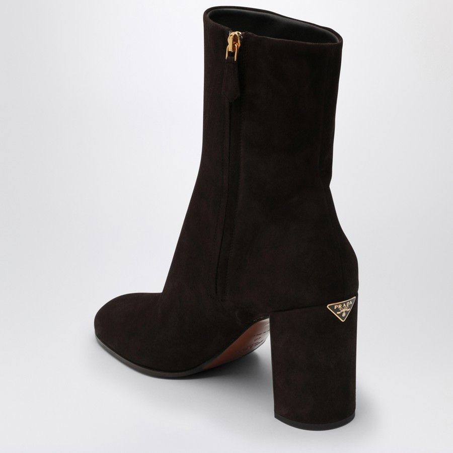 Prada o1d2blof0924 Suede Boots in Dark Brown Size US 7.5 / IT 37.5 - 4 Thumbnail