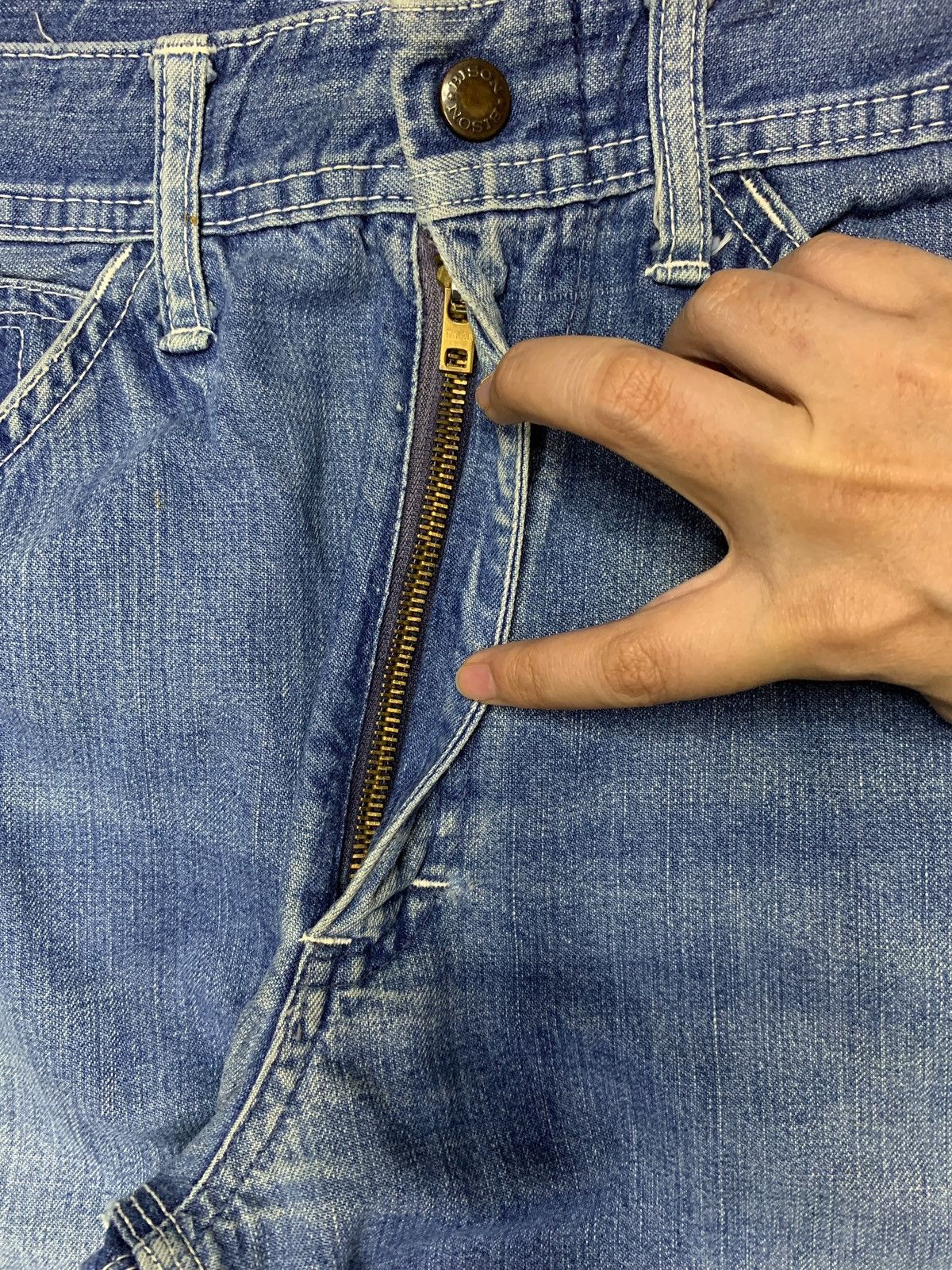 Japanese Brand Vintage Japanese Brand Blue Wash Carpenter Baggy Jeans Size US 26 / EU 42 - 3 Thumbnail