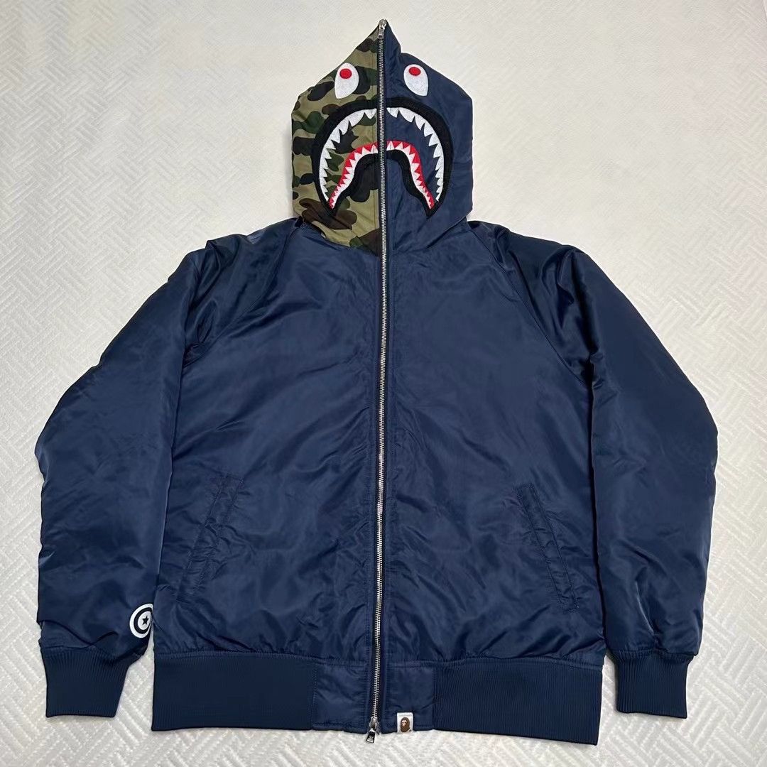 Bape COLOR CAMO SHARK DOWN JACKET Size US L / EU 52-54 / 3 - 1 Thumbnail