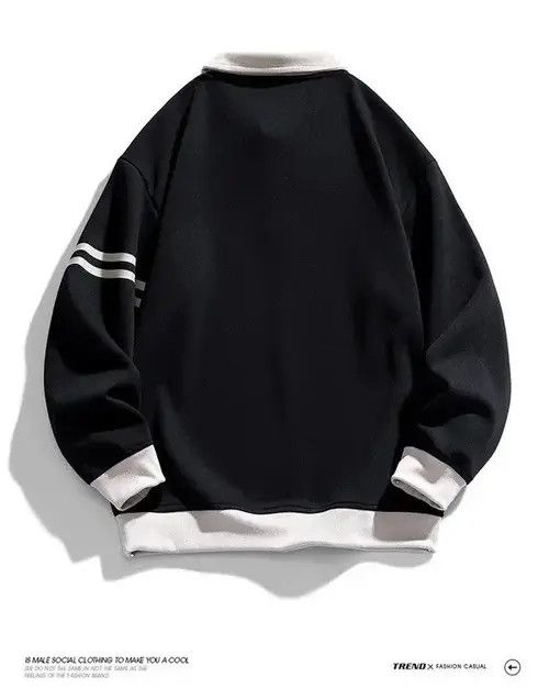 Aran Isles Knitwear × Japanese Brand Men Oversized Contrasting Colors Lapel Sweatshirt Size US M / EU 48-50 / 2 - 2 Thumbnail