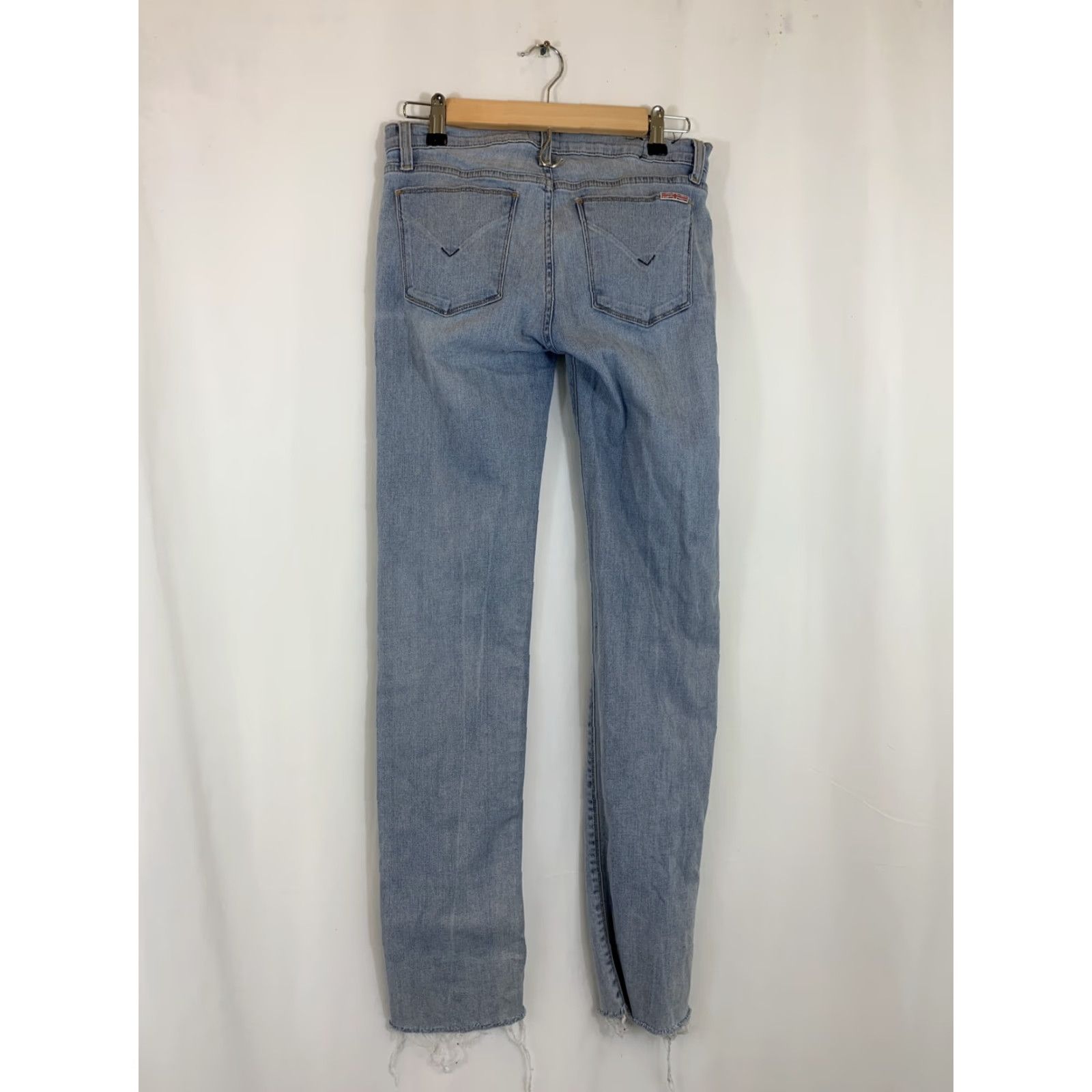 Hudson Hudson Jeans Skinny Crop Dark/Light Wash Denim Womens 27 Inseam 31 Low Rise Blue Regular Size 27 Tally Deep Cuff Size 27" / US 4 / IT 40 - 6 Thumbnail