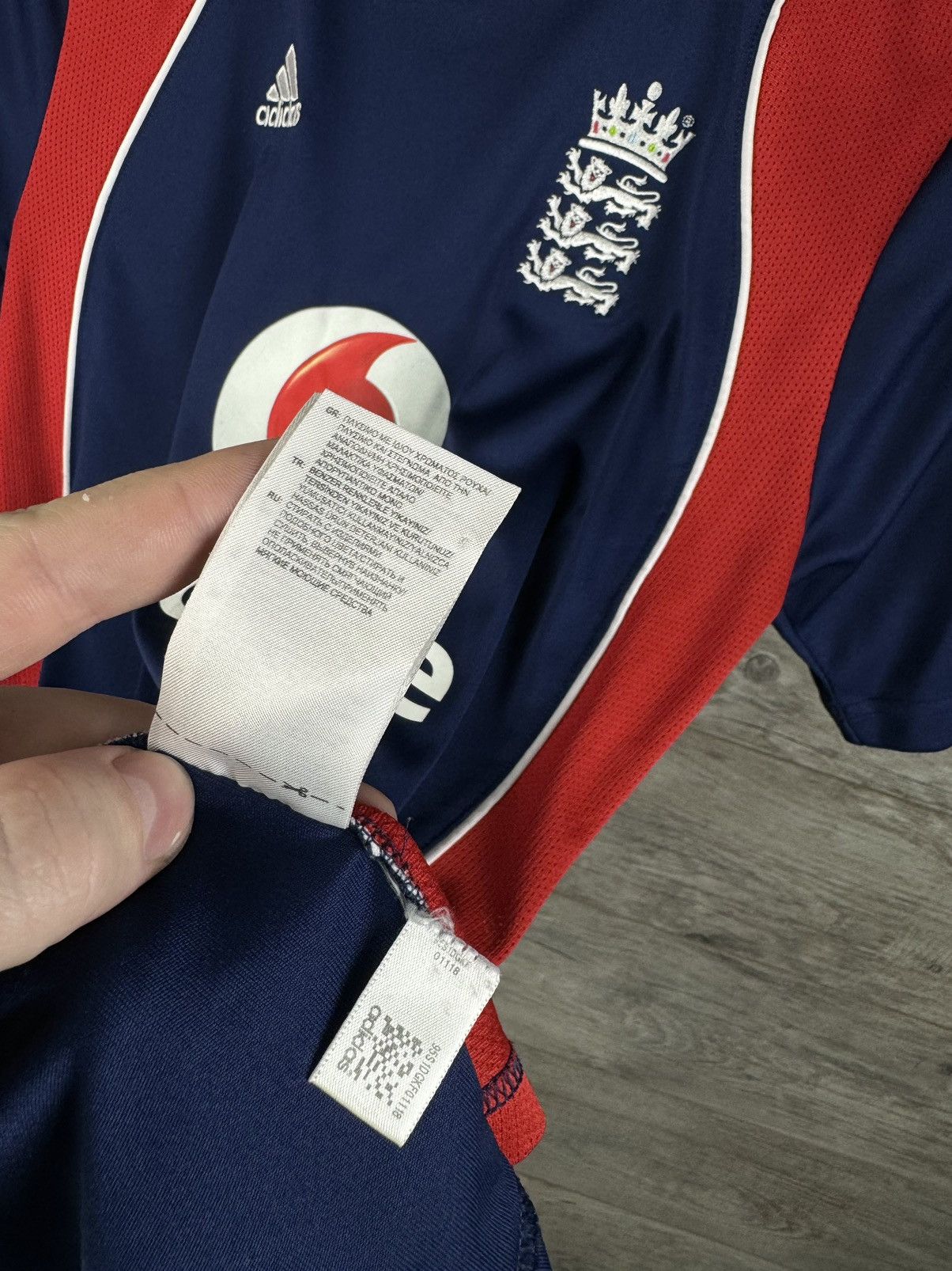 Adidas England Cricket Shirt Adidas 2008 Ashes Vodafone Jersey Size US S / EU 44-46 / 1 - 6 Thumbnail