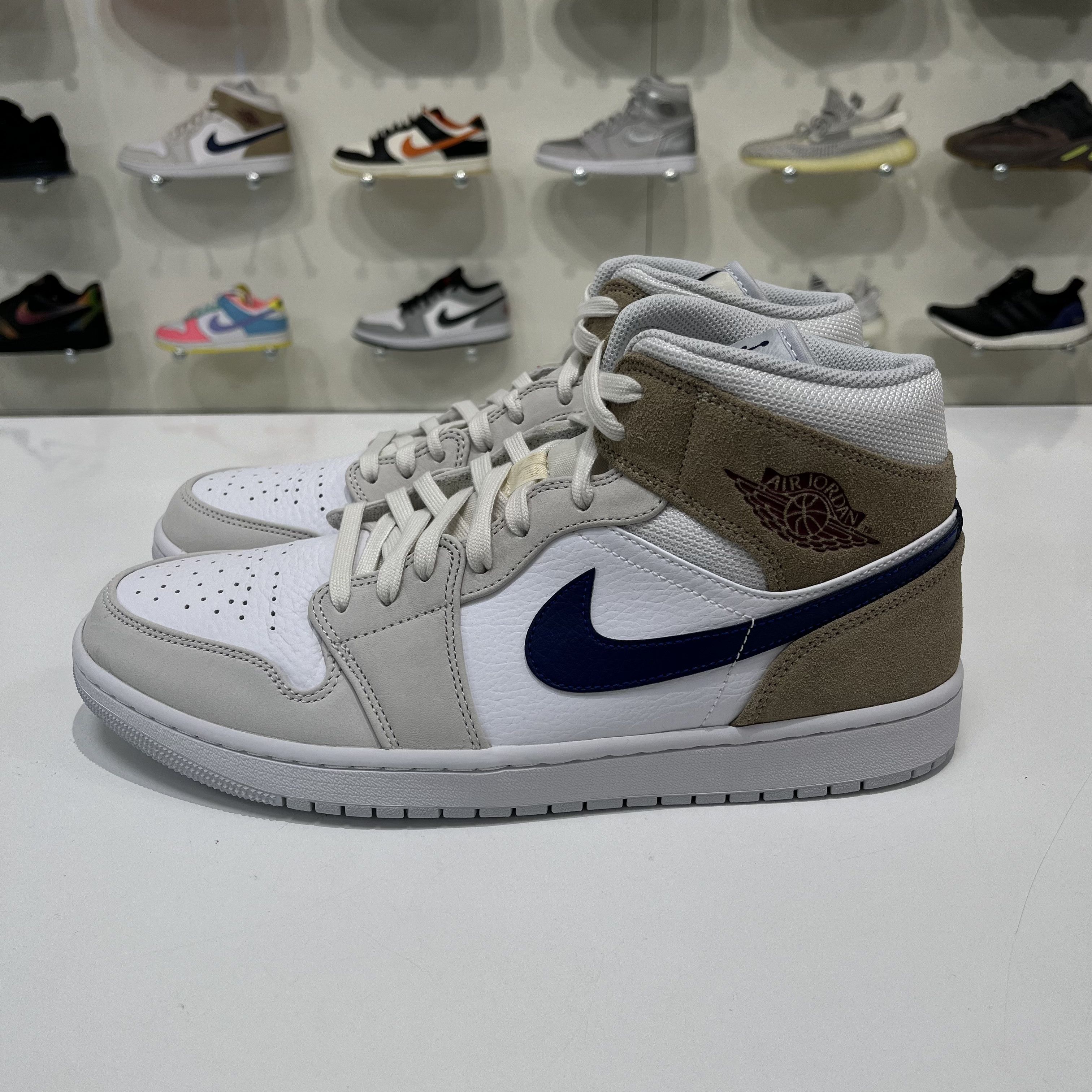 Nike Air Jordan 1 Mid Tan Suede Size US 11.5 / EU 44-45 - 2 Thumbnail