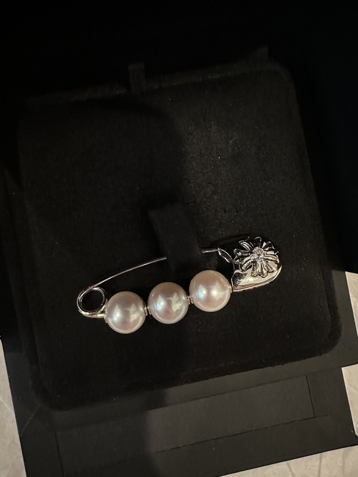 Chrome Hearts Chrome Hearts Mikimoto White Gold Diamond Pearl Safety Pin Size ONE SIZE - 2 Thumbnail