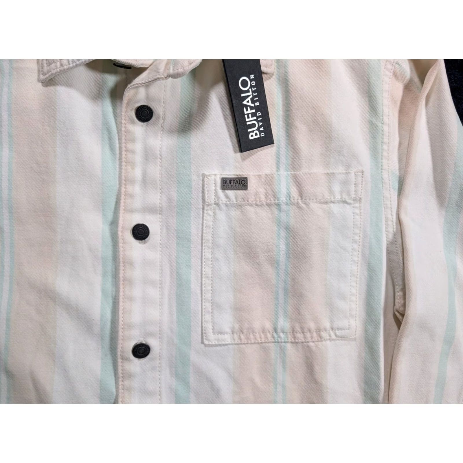Buffalo David Bitton Buffalo David Bitton Button-Up Denim Shirt White Mens M NWT Shacket Casual Cotton Denim Shirt White Mens M NWT Size US M / EU 48-50 / 2 - 5 Thumbnail