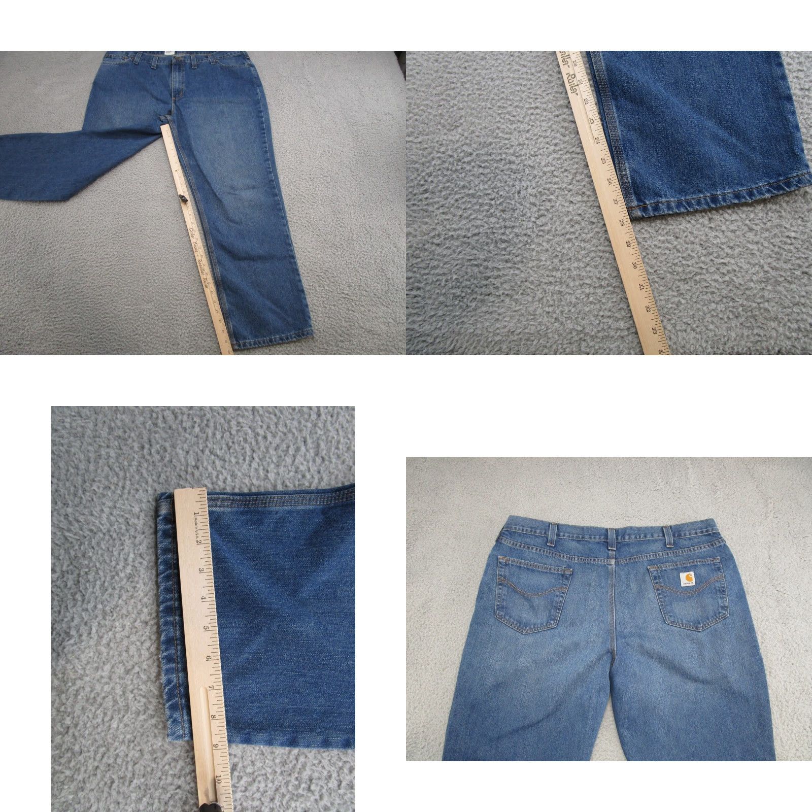 Carhartt Carhartt Jeans Men Medium Wash Denim 44x30 Traditional Fit Size 44 30 Inseam Blue Straight Denim Logo Mens Size US 44 / EU 60 - 8 Thumbnail
