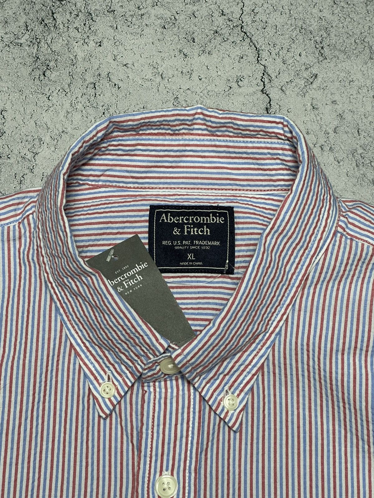 Abercrombie & Fitch Abercrombie & Fitch Striped Button Up Shirt Size US XL / EU 56 / 4 - 4 Thumbnail