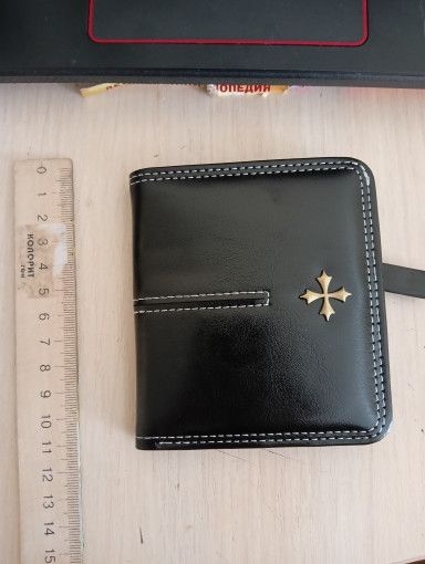 Japanese Brand Y2K Leather Cross Wallet (black) Size ONE SIZE - 3 Thumbnail