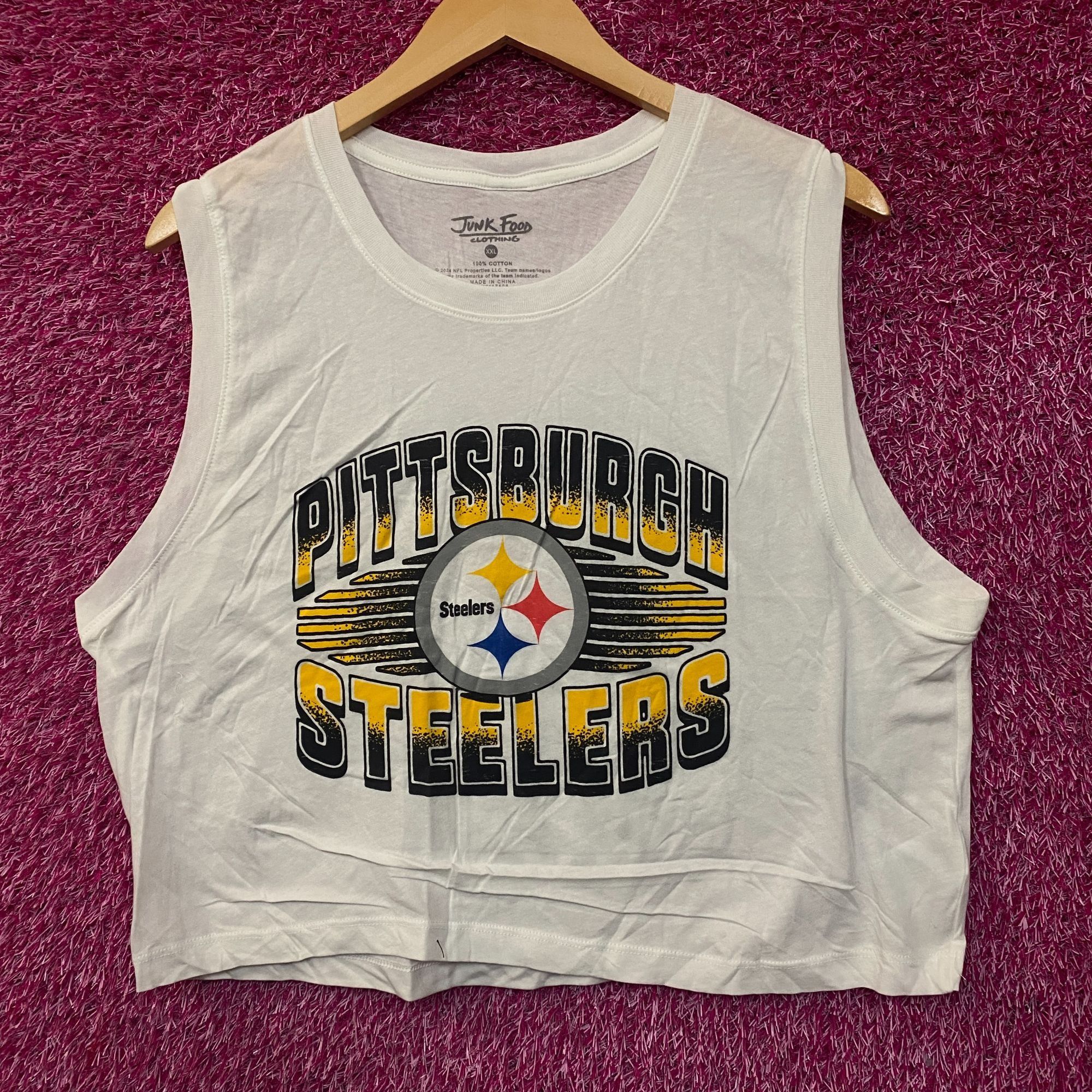Junk Food Junk Food Pittsburgh Steelers Football Cropped Sleeveless T- Size XXL / US 16-18 / IT 52-54 - 1 Thumbnail