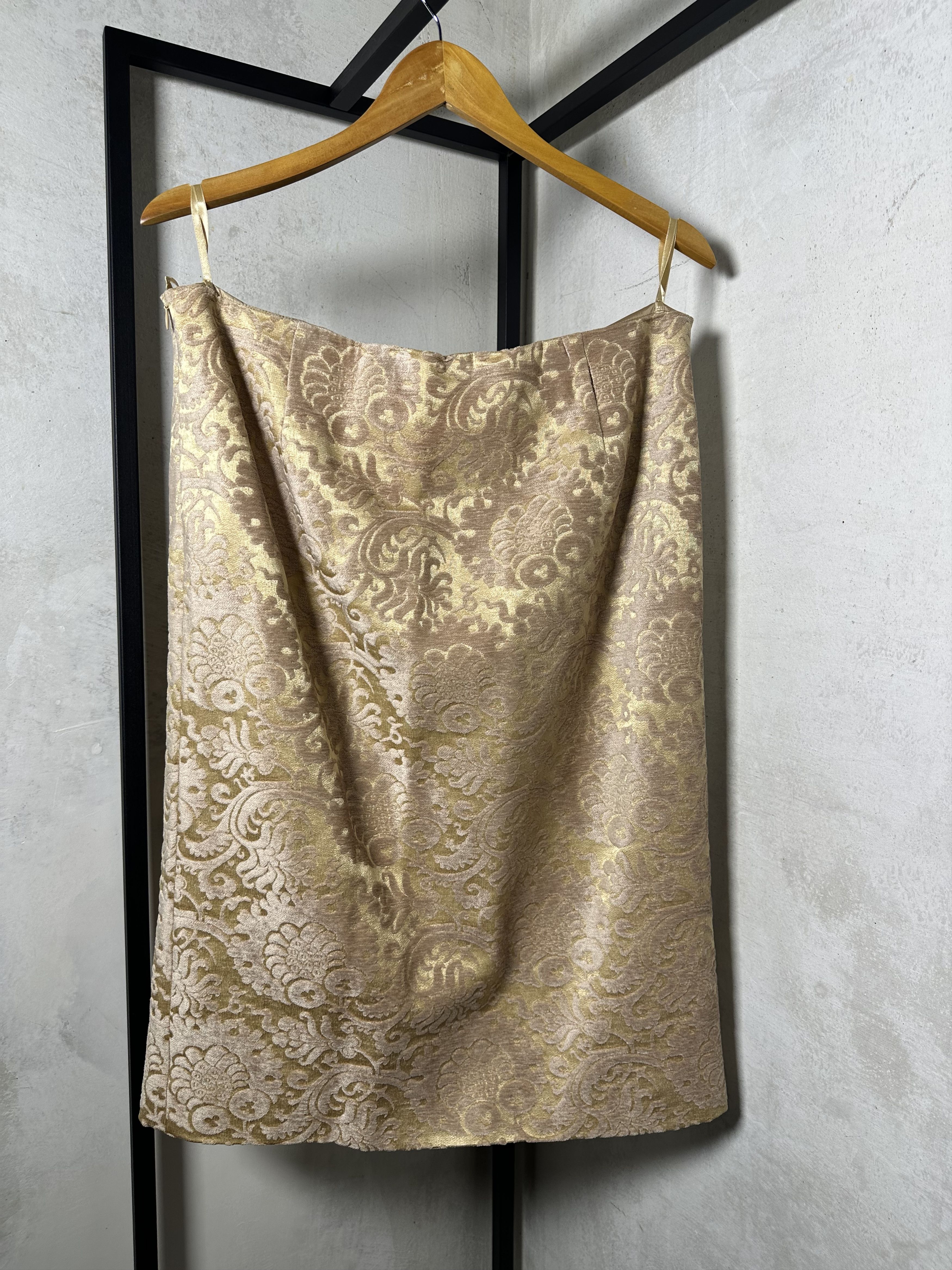 Escada ESCADA Gold Toned Brocade Skirt Size 30" / US 8 / IT 44 - 9 Thumbnail