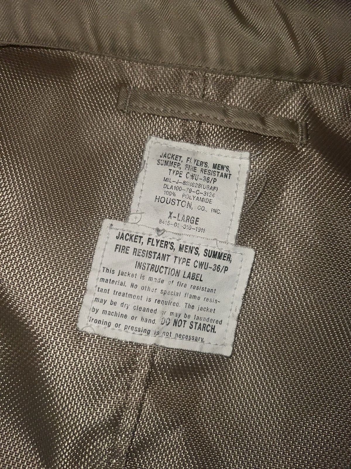 BUFFALO BOBS 1979 Houston Co. - CWU-36/P Talon Zip Aramida Flight Jacket Size US XL / EU 56 / 4 - 6 Thumbnail