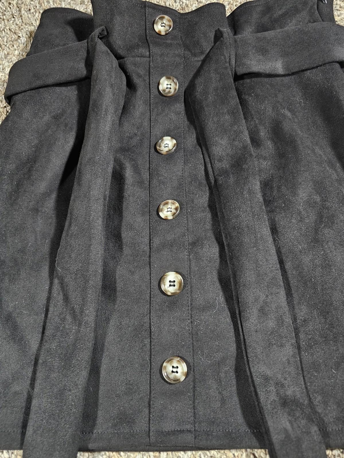 Designer Black Vestidos Skirt Medium Tie Front Size 32" / US 10 / IT 46 - 2 Thumbnail