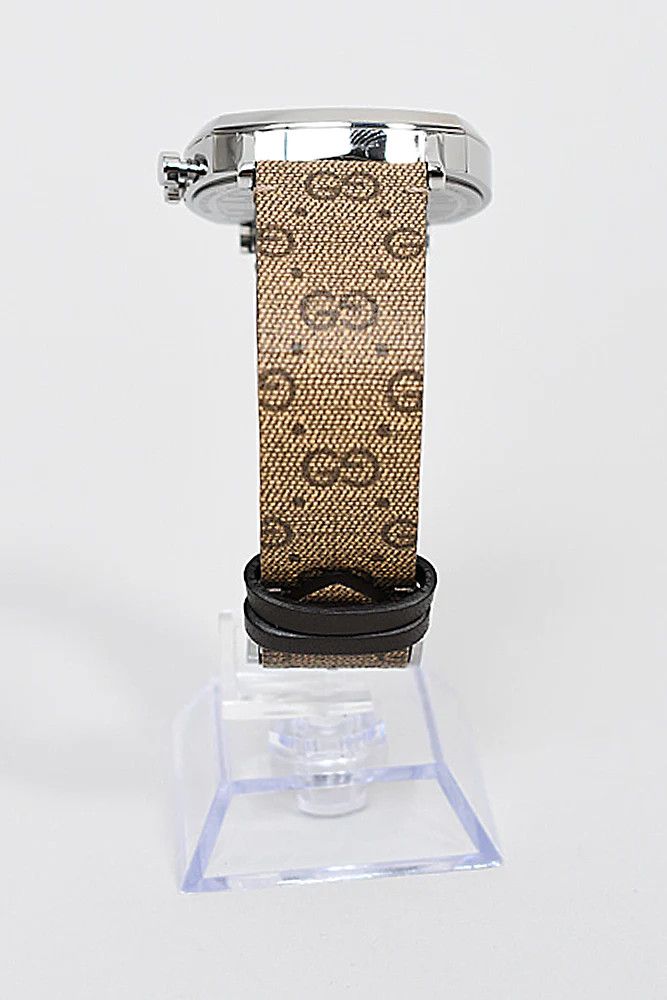 Gucci Gucci Grip Stainless Steel GG Supreme Canvas Strap Watch Size ONE SIZE - 5 Thumbnail