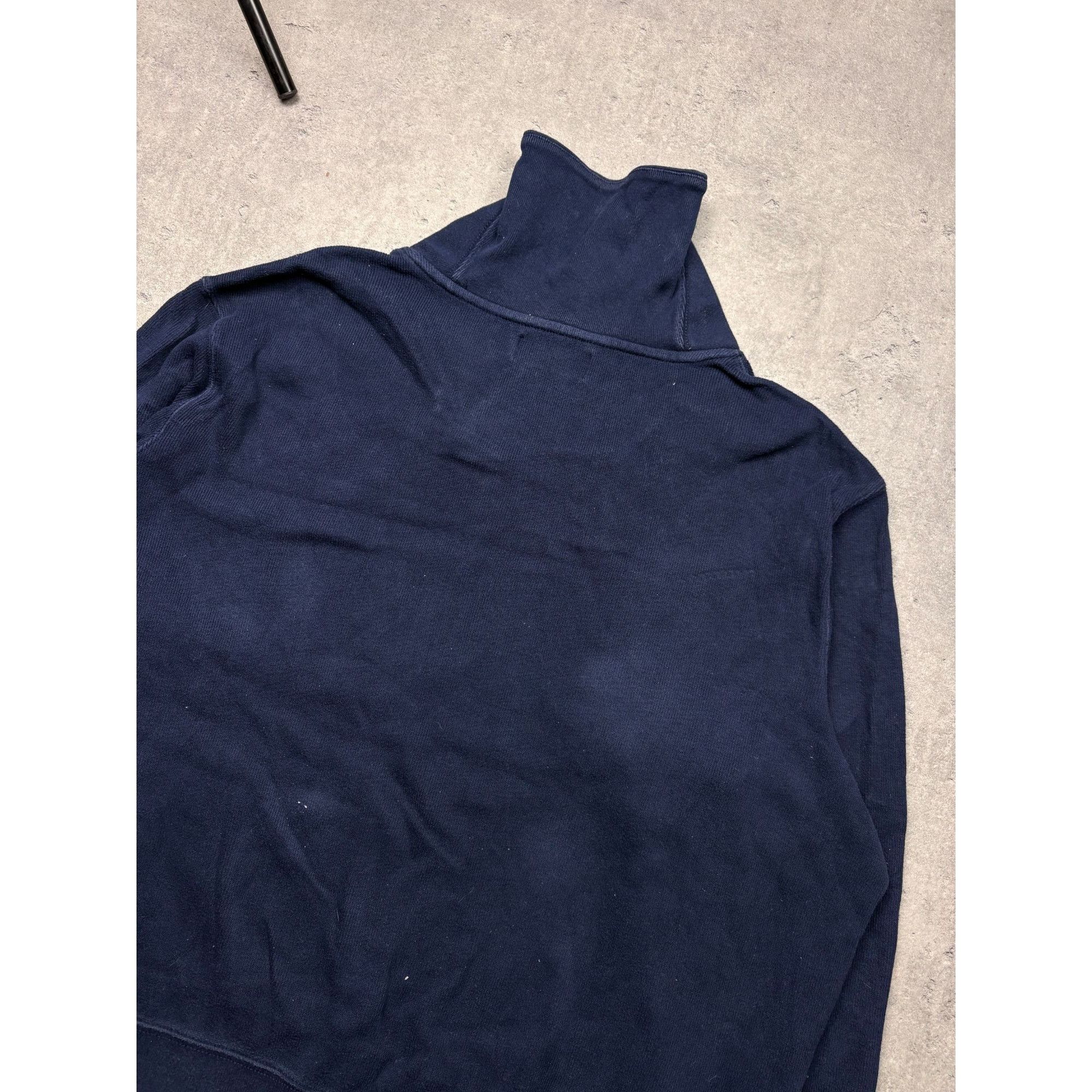 Polo Ralph Lauren Vintage Polo Ralph Lauren Shawl-Collar Sweatshirt in Navy Bl Size US XXL / EU 58 / 5 - 12 Thumbnail