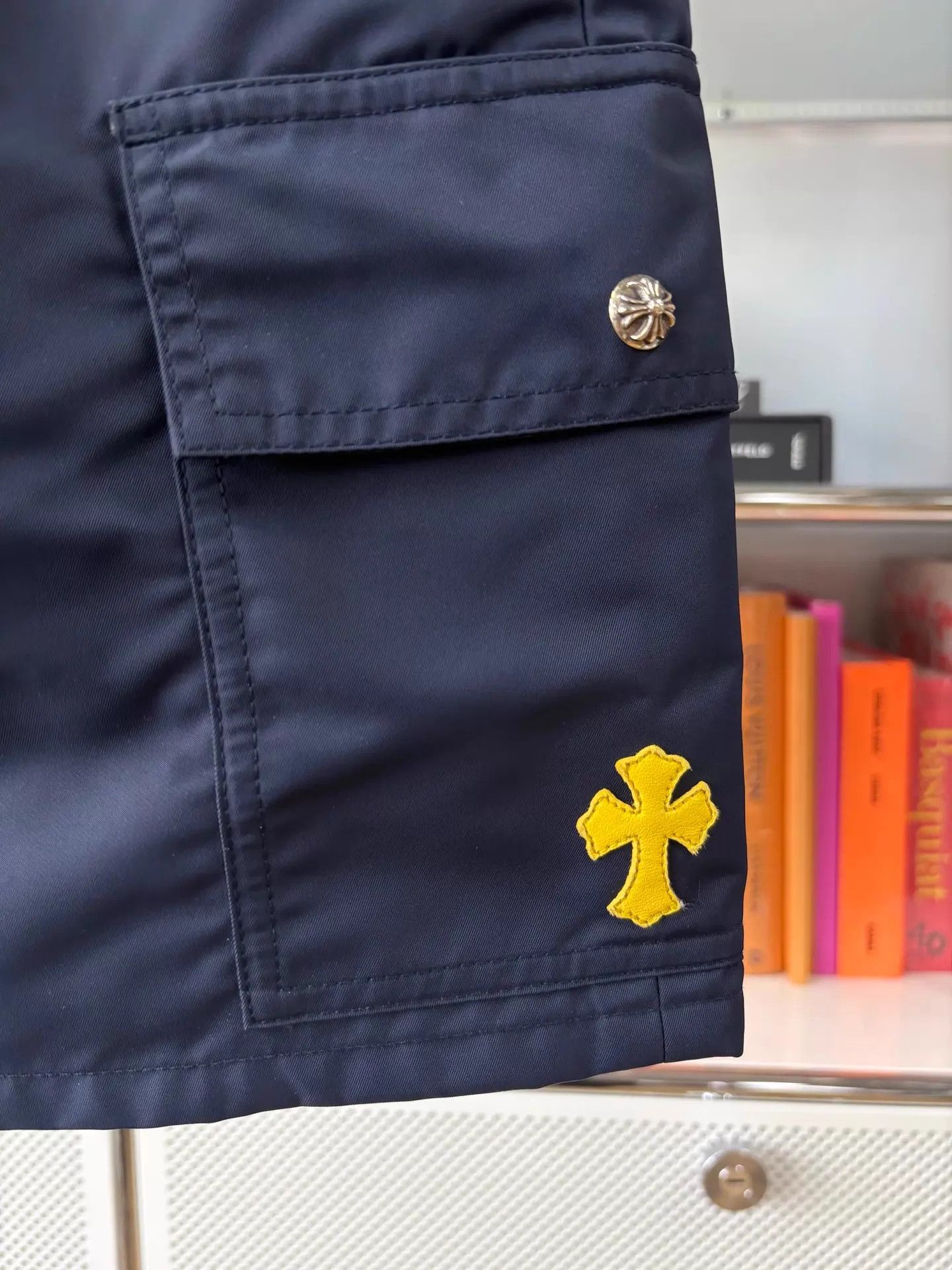 Chrome Hearts Chrome Hearts Navy & Lemon Yellow Cross Patch Skirt 26 Size 26" / US 2 / IT 38 - 4 Thumbnail