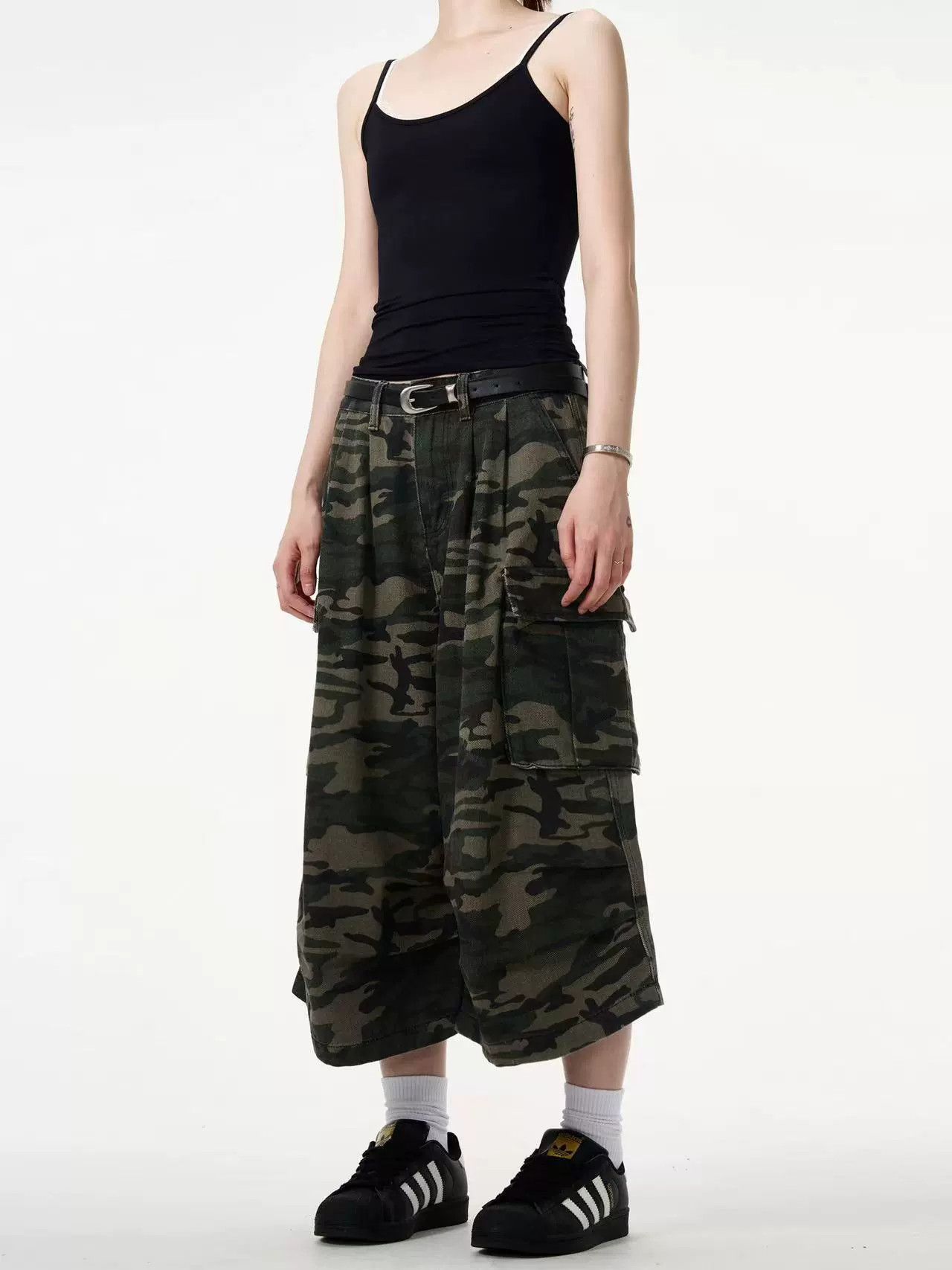Vintage Street retro men's loose straight camouflage work shorts Size US 32 / EU 48 - 2 Thumbnail