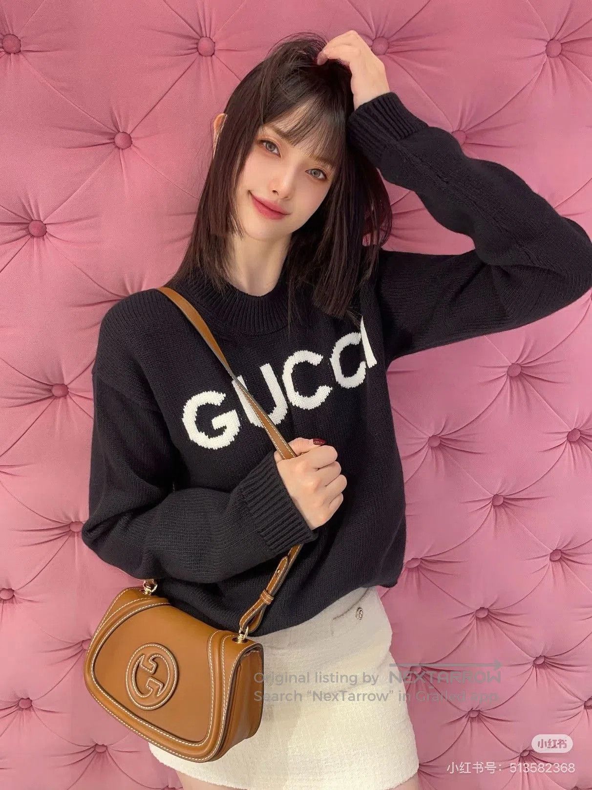 Gucci Gucci Blondie Brown Leather Saddle Bag. Size ONE SIZE - 9 Thumbnail