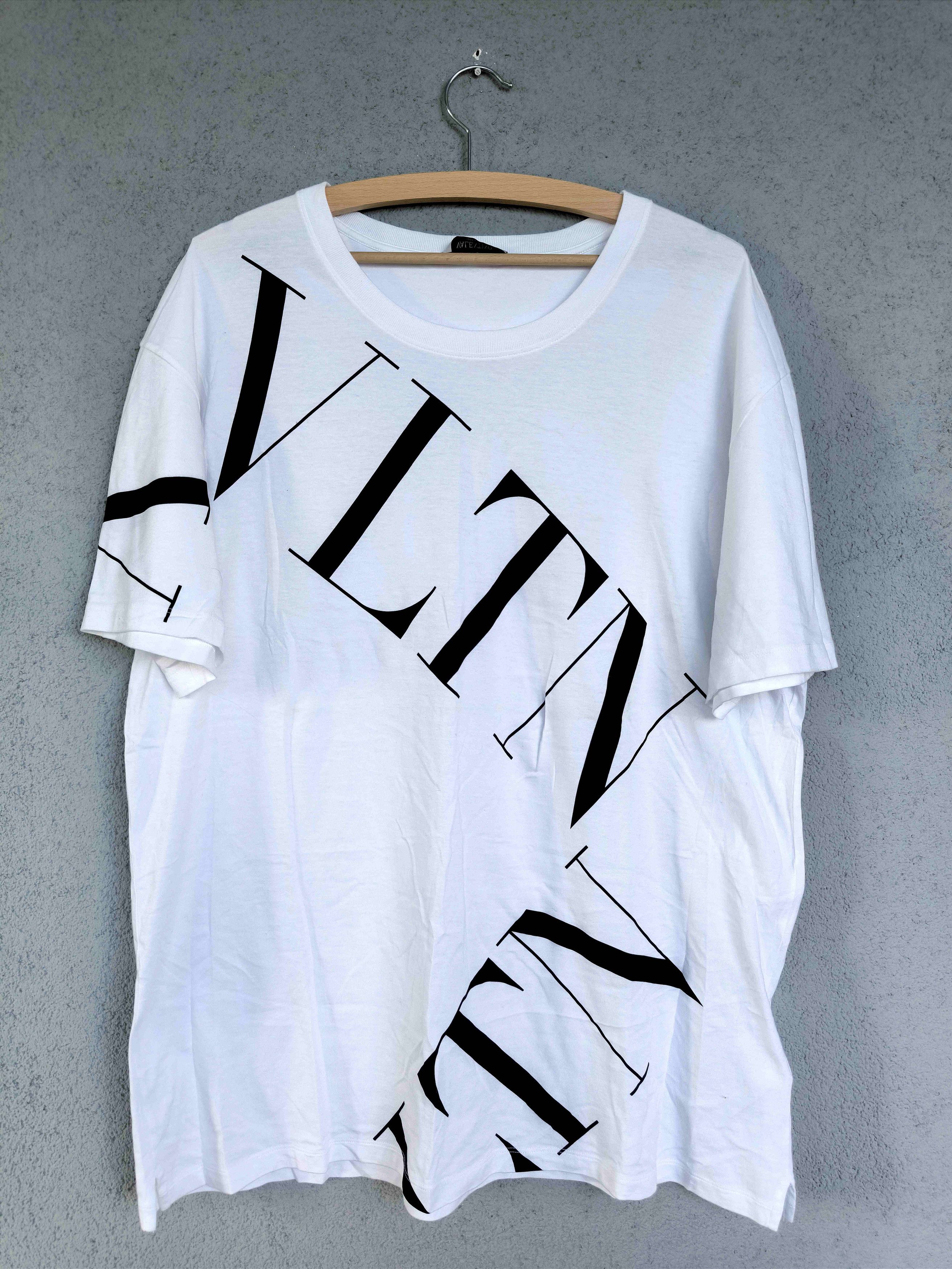 image of Valentino Garavani Men's Vltn Multilogo Tee, Size Xxl, Very Good Condition in White