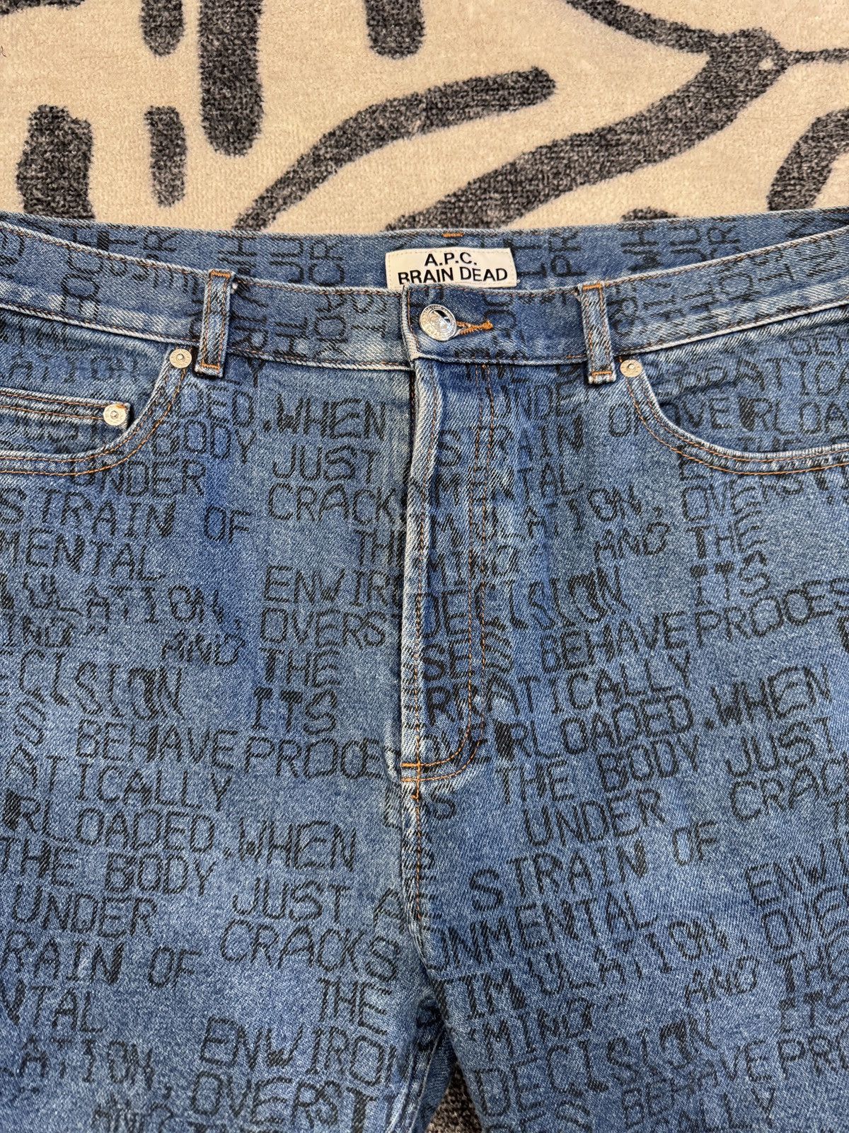A.P.C. × Brain Dead A.P.C. Brain Dead Printed Washed Jeans Size 34 Size US 34 / EU 50 - 7 Thumbnail