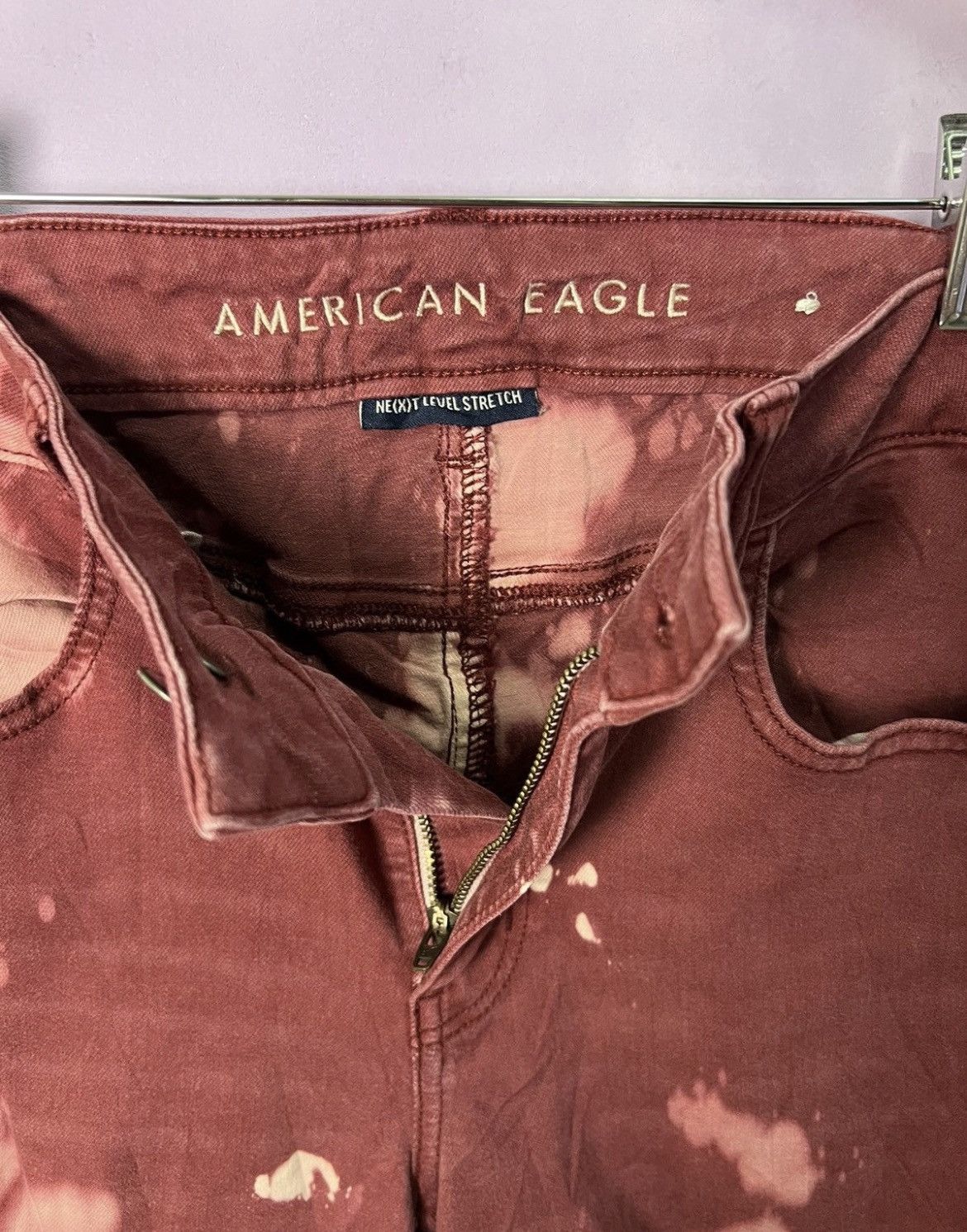 American Eagle Outfitters 🔥Rare Tie Dye American Eagle Stretchable Distressed Denim Size US 31 - 10 Thumbnail