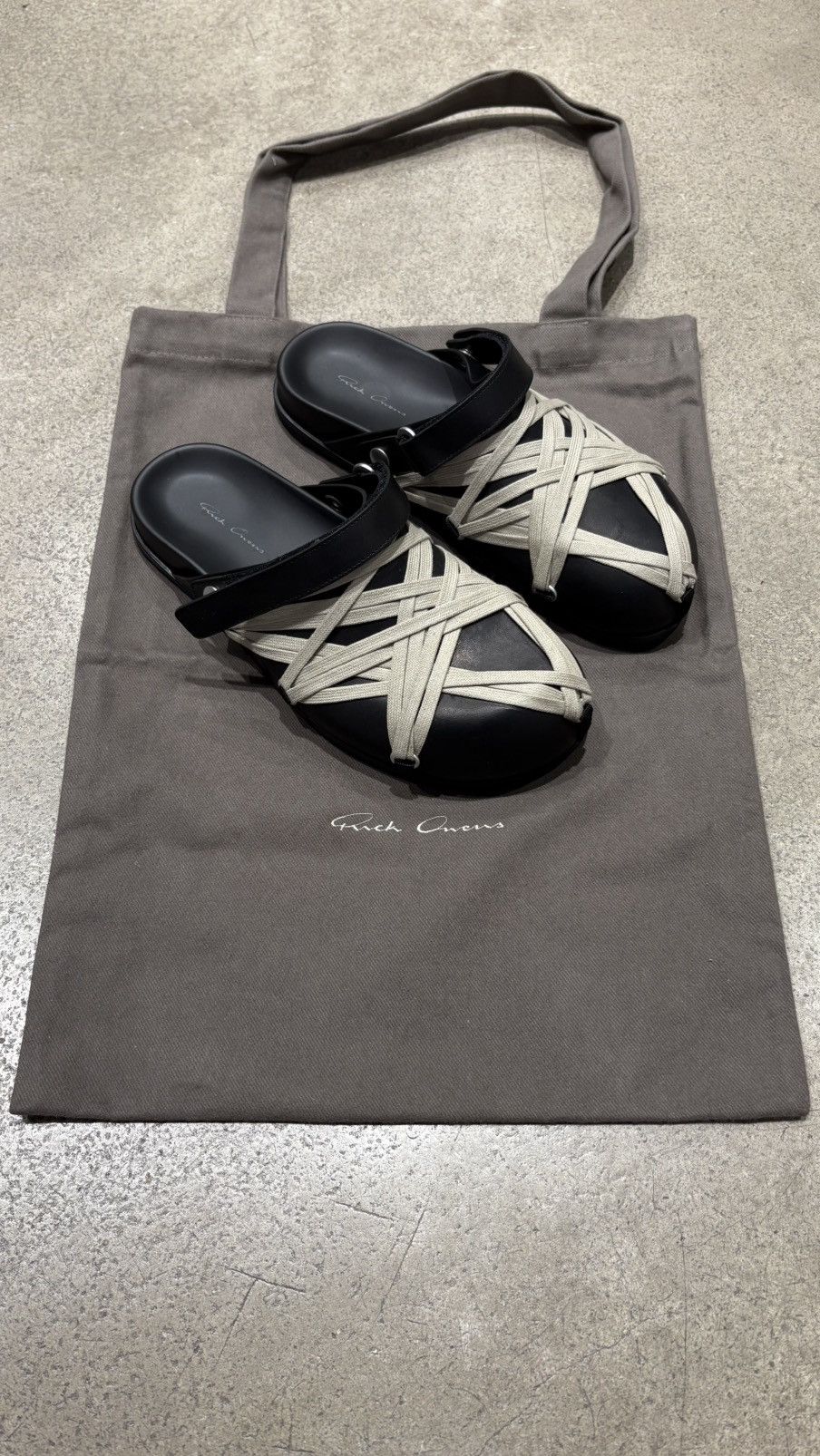 Rick Owens RICK OWENS - Megalaced Mule Granola Black | Grailed