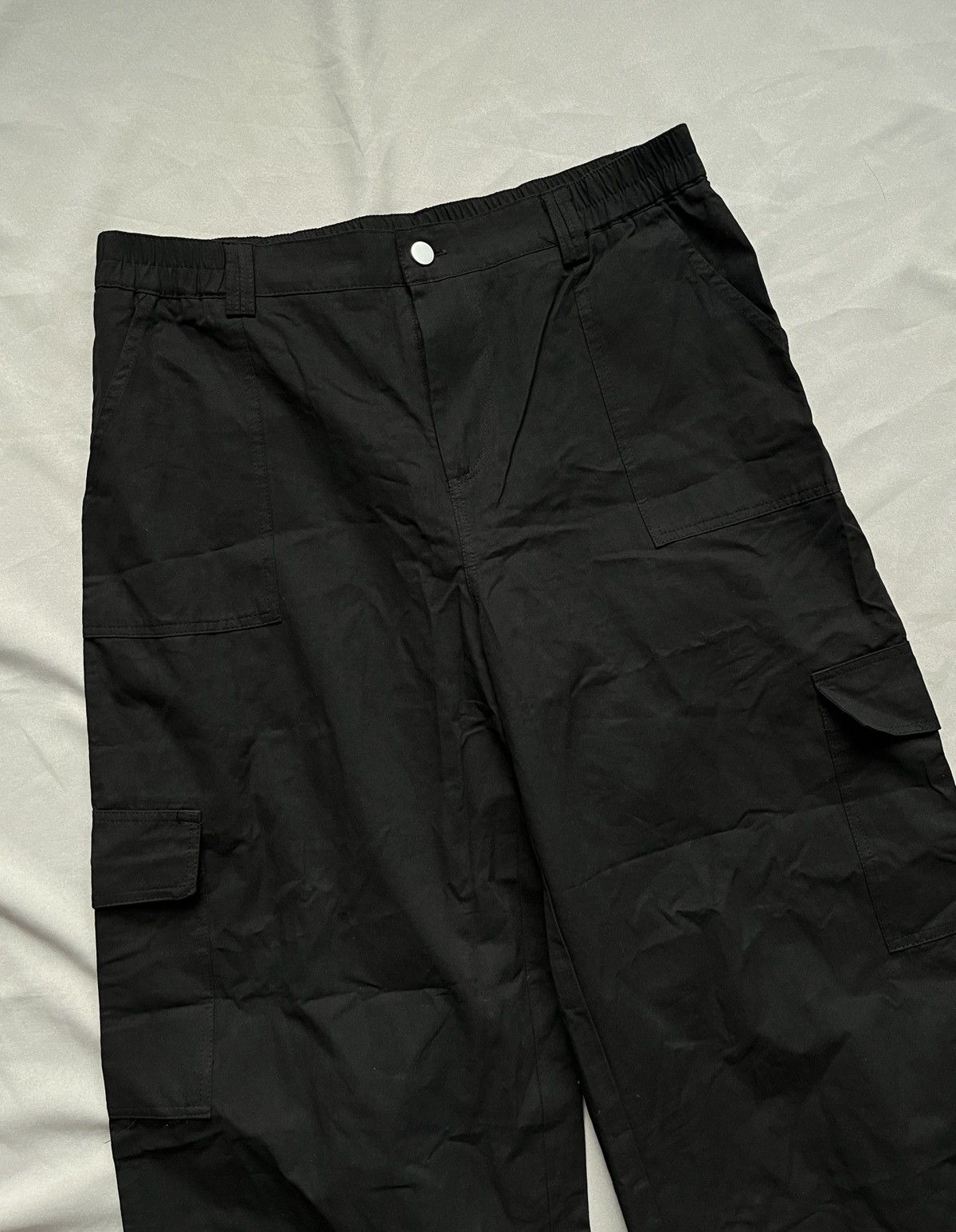 If Six Was Nine Wide Avant Garde Japanism Black Cargo Pants Size US 34 / EU 50 - 7 Thumbnail